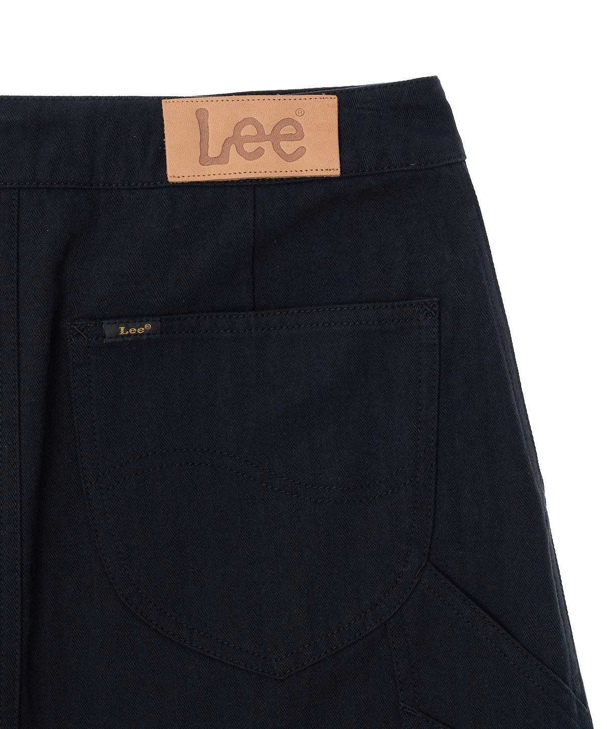 리(LEE) 스트링 미디 스커트 블랙