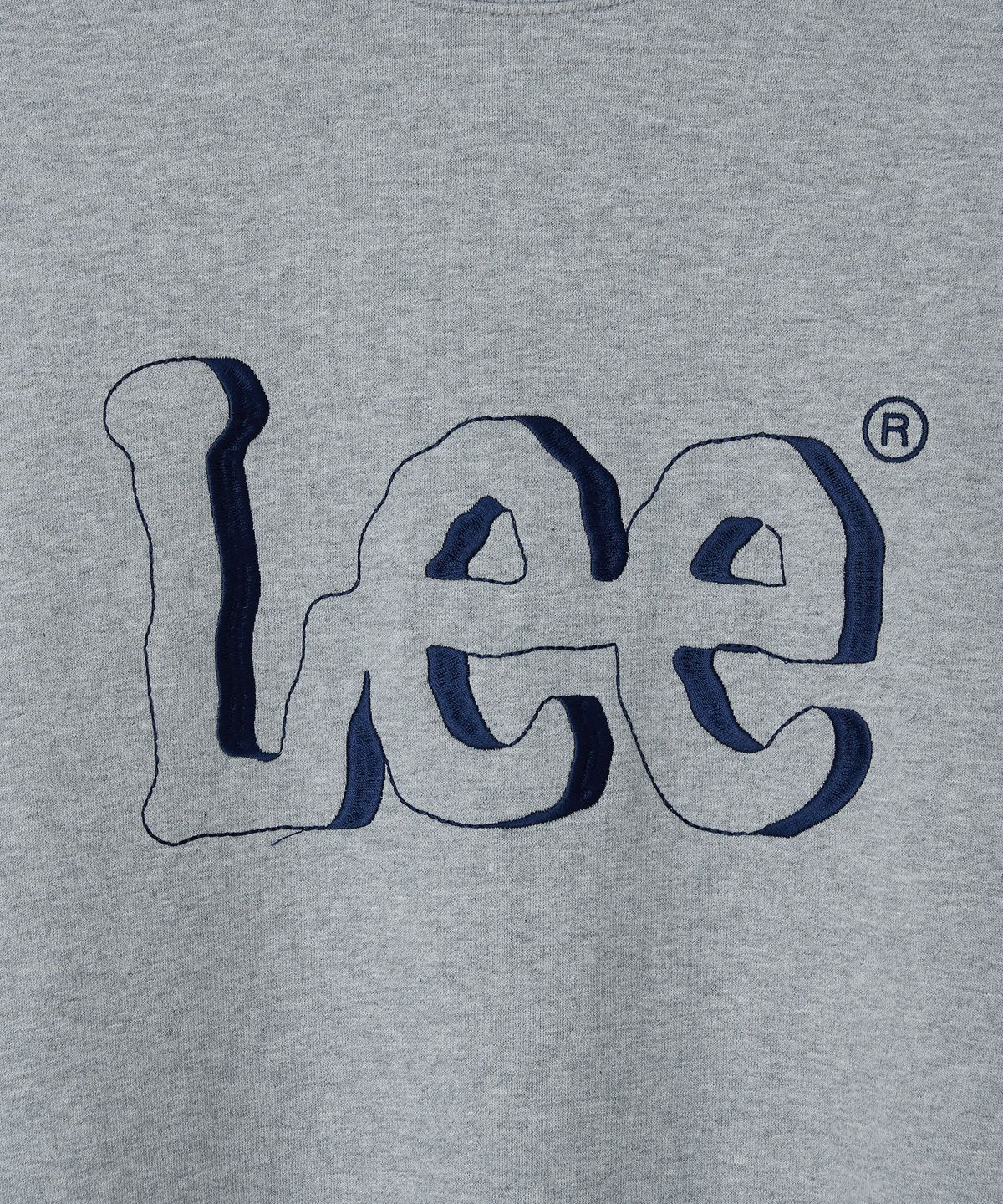 리(LEE) 그림자 자수 로고 맨투맨 그레이