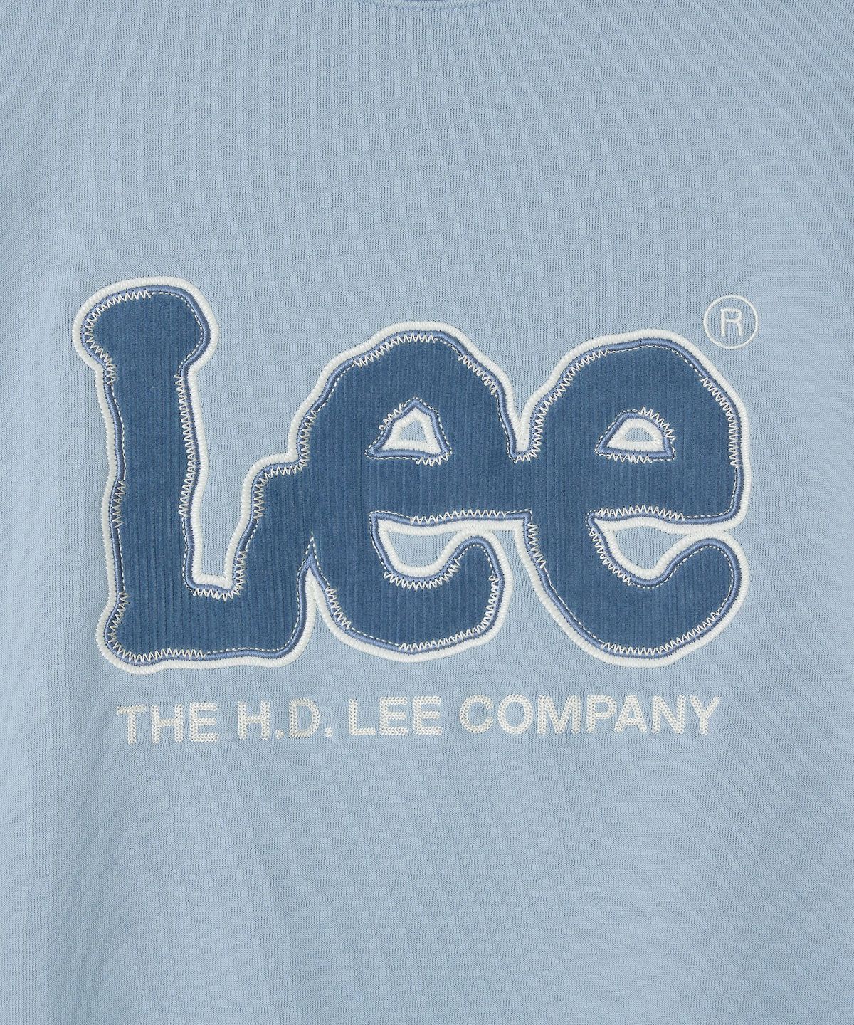 리(LEE) 코듀로이 로고 맨투맨 스카이 블루