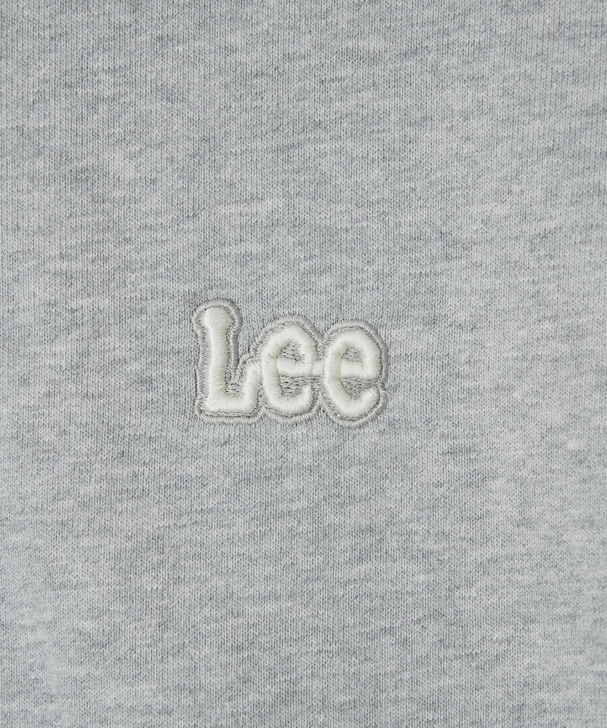 리(LEE) 체인 자수 로고 카라 스웻 집업 그레이