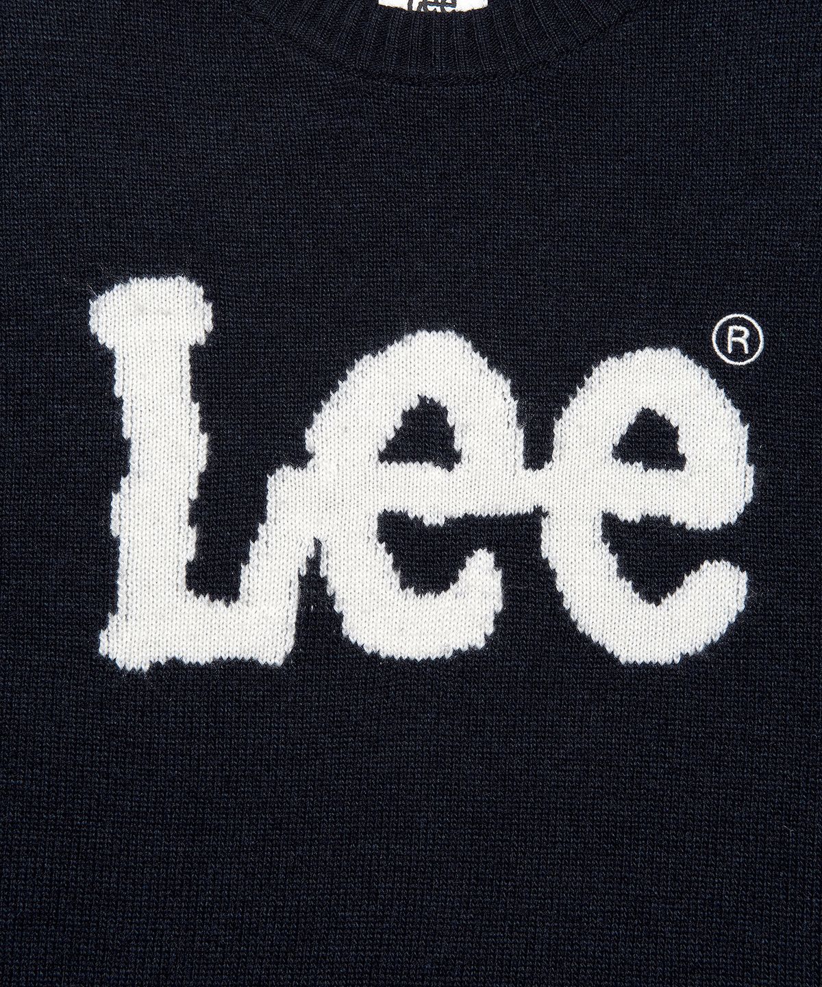 리(LEE) 빅 트위치 로고 니트 네이비