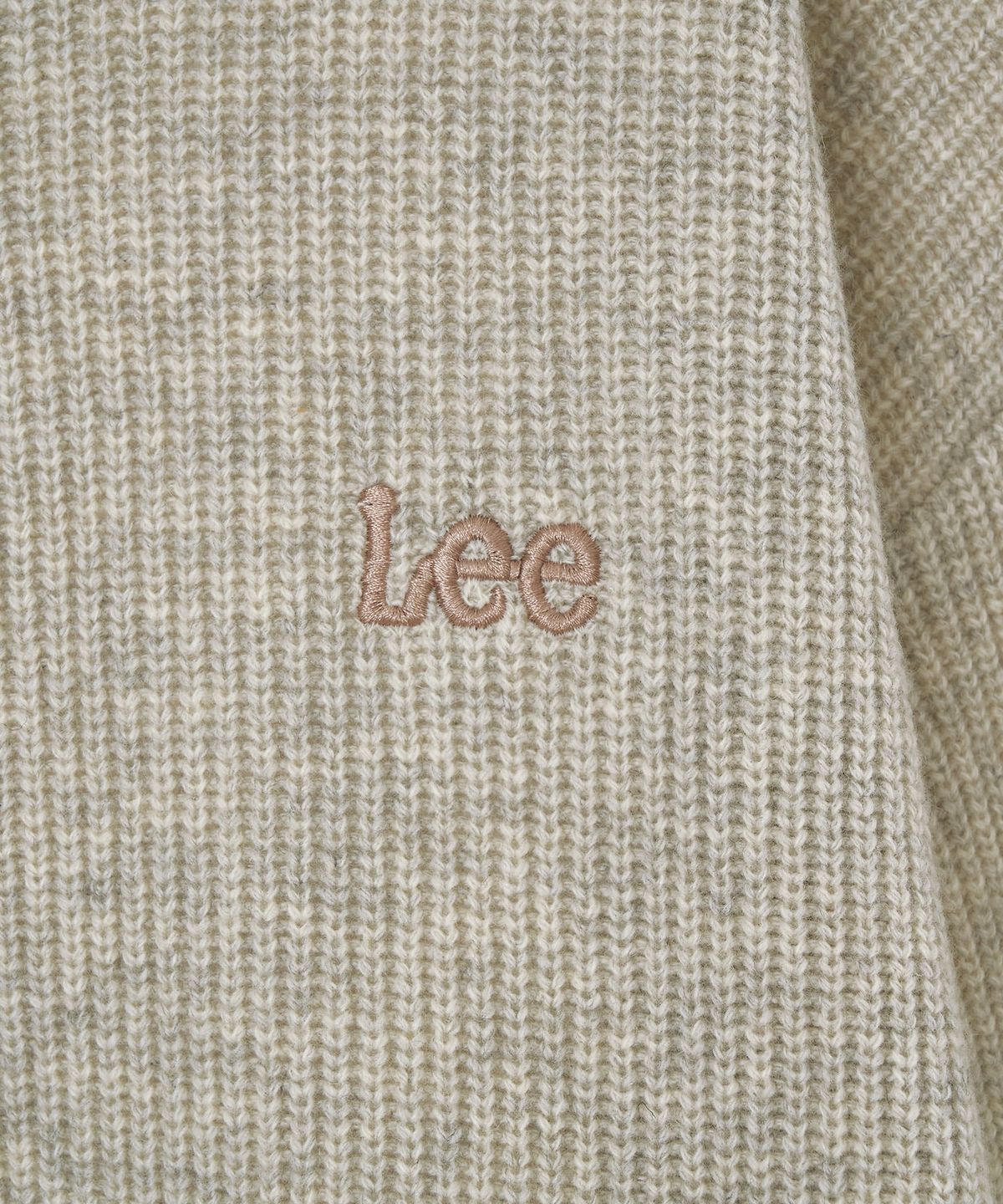 리(LEE) 하이넥 집업 가디건 오트밀