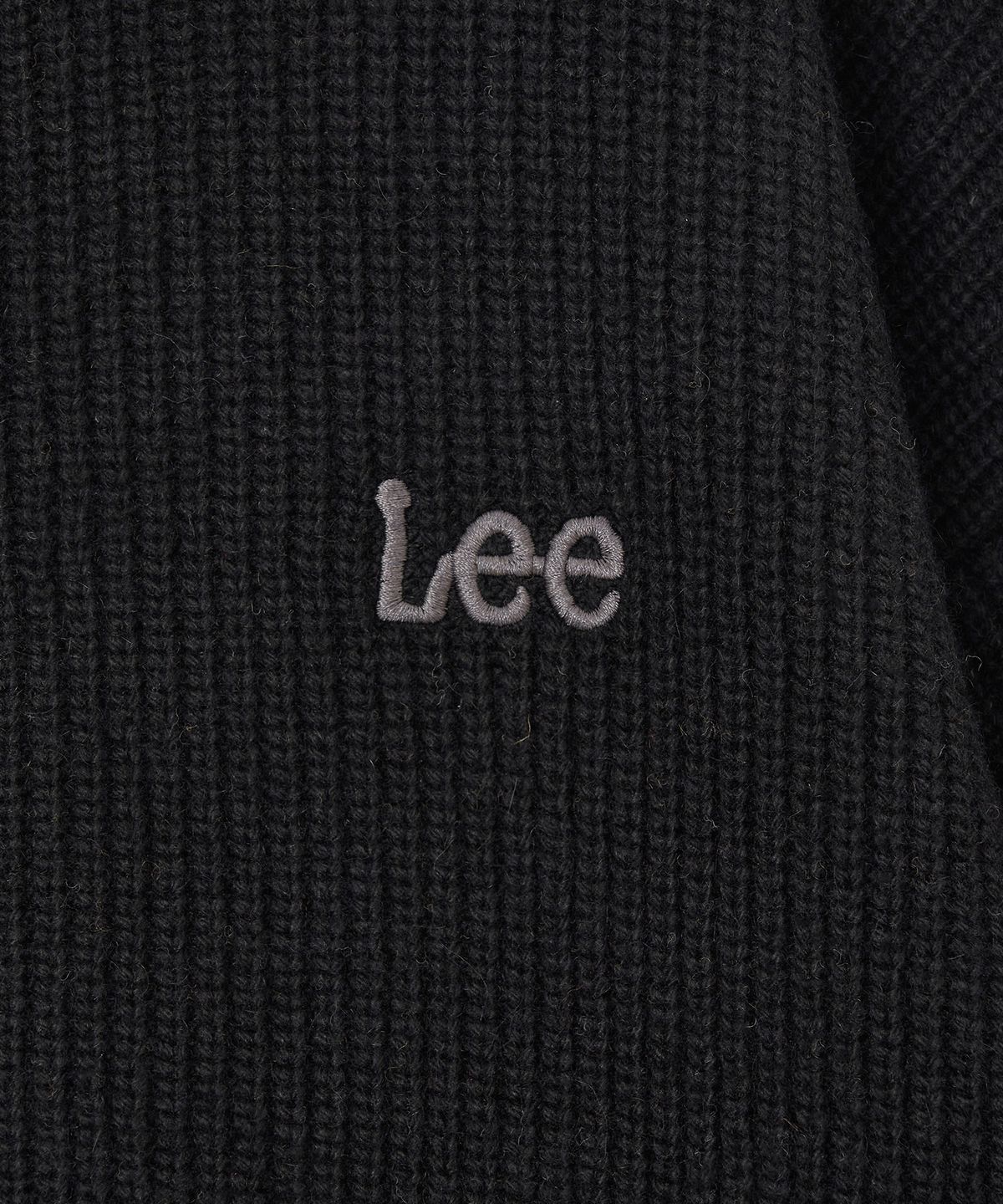 리(LEE) 하이넥 집업 가디건 블랙