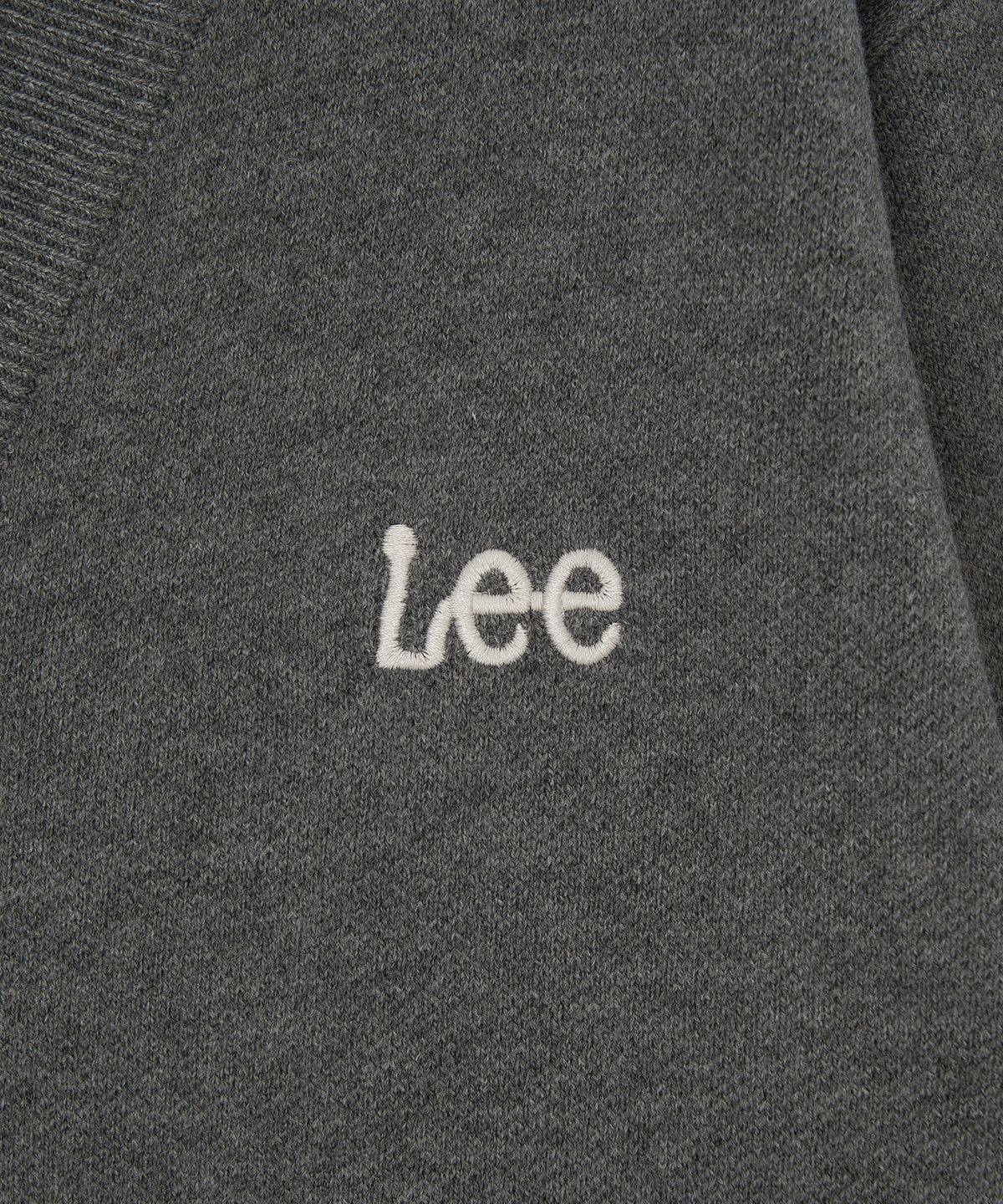 리(LEE) 브이넥 가디건 그레이