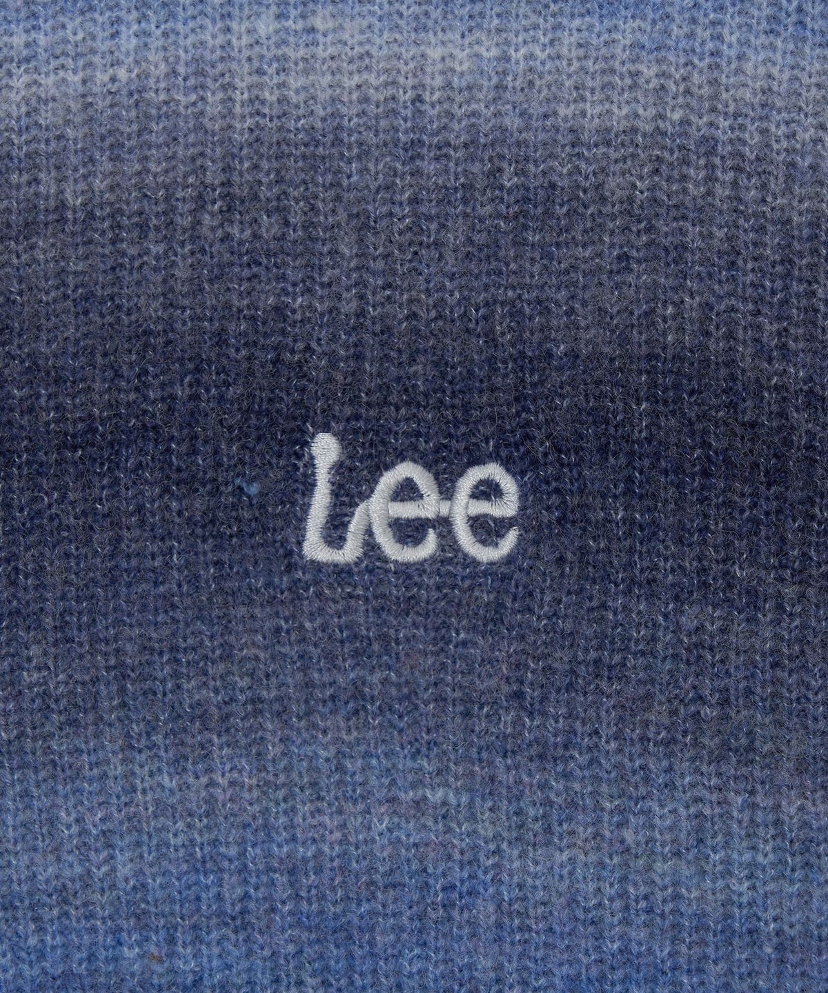 리(LEE) 그라데이션 라운드 니트 블루