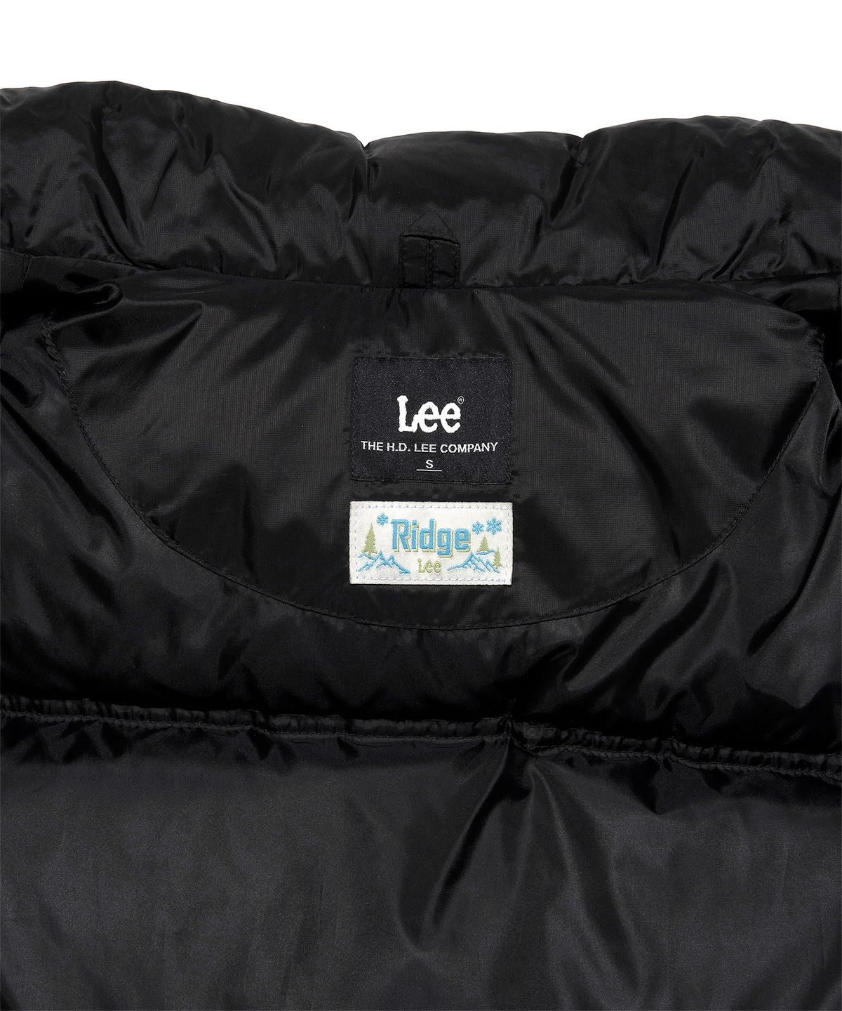 리(LEE) 우먼 릿지 크롭 다운 베스트 블랙