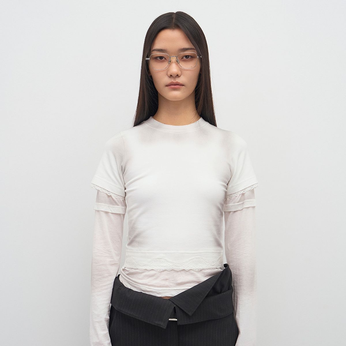 엘씨디씨티엠(LCDC™) SPRAY WASHED LAYERED JERSEY TOP