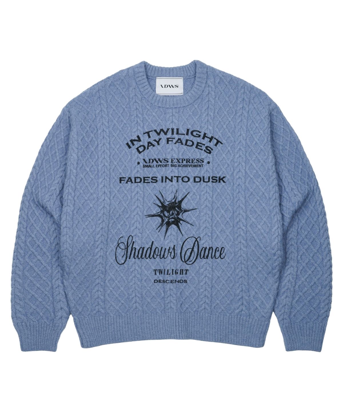 아이돈워너셀(IDWS) Dusky Day Crewneck Knit Blue
