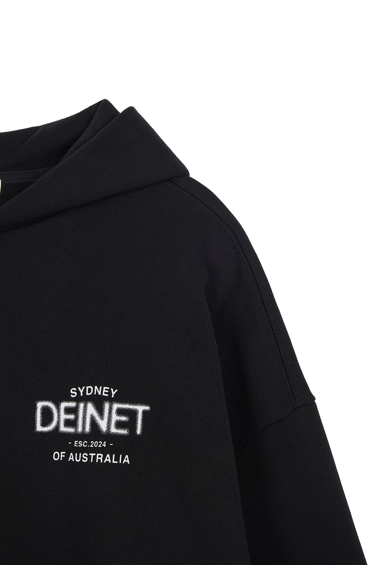 다이닛(DEINET) LOST IN SYDNEY ZIP-UP HOODIE IN BLACK