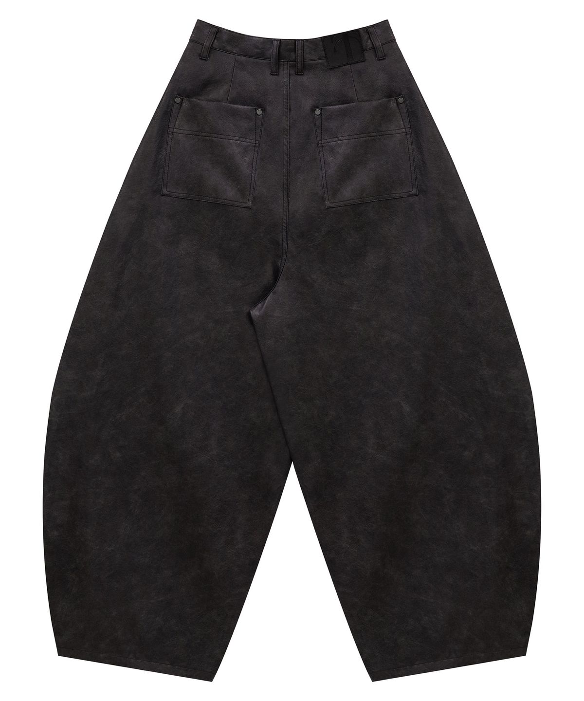 트리밍버드(TREEMINGBIRD) Front Yoke Leather Pants [ Brown ]