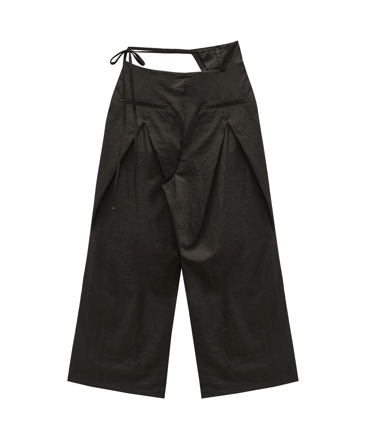 트리밍버드(TREEMINGBIRD) Unbalance Waist Strap Pants [ Khaki Brown ]
