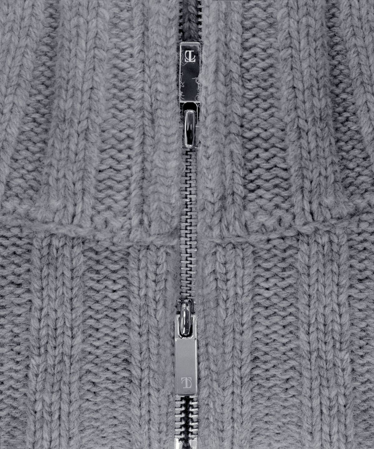 트리밍버드(TREEMINGBIRD) High-neck Bolero Knit Zip-up [ Grey ]