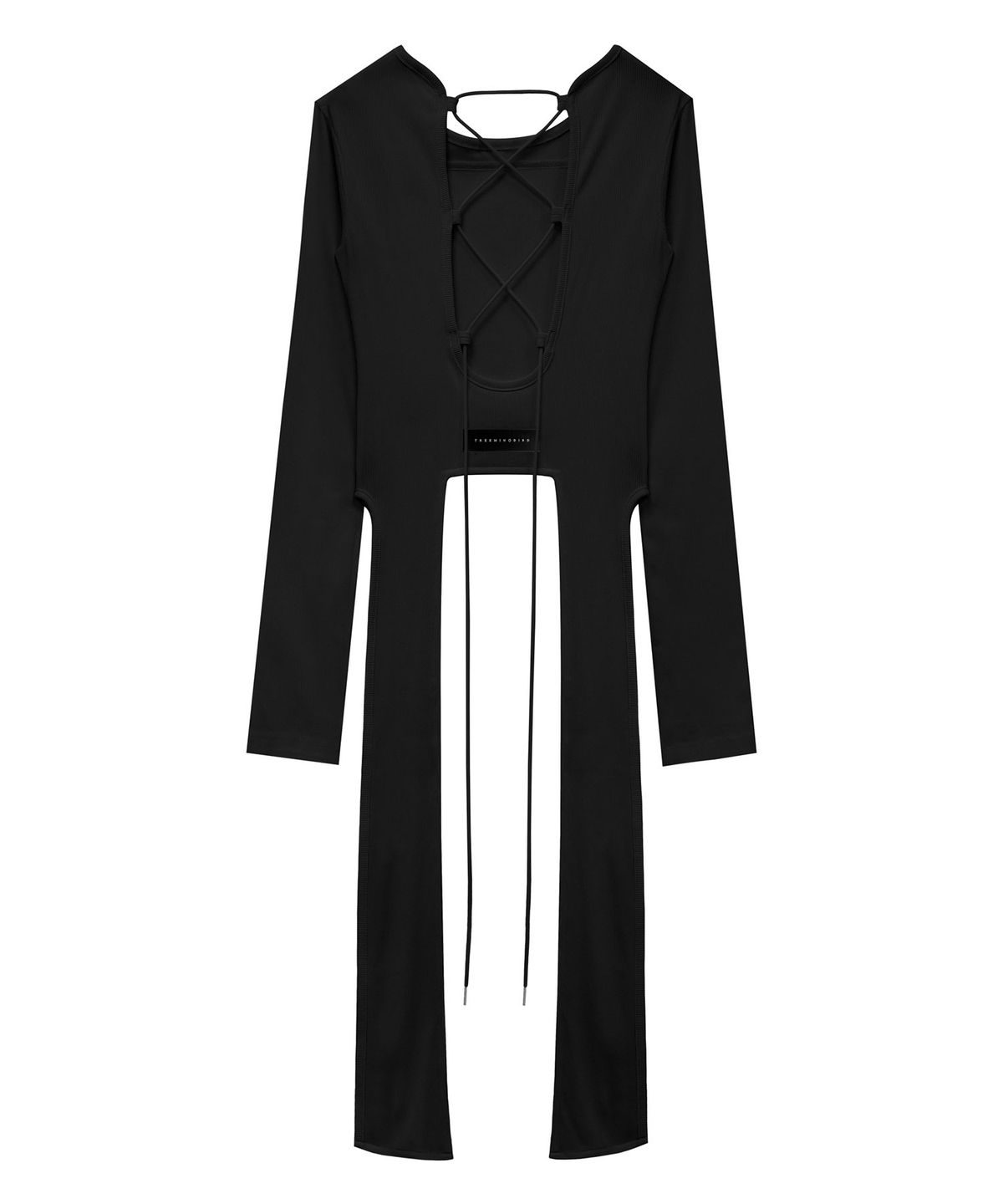 트리밍버드(TREEMINGBIRD) Back-less Strap Long Sleeve [ Black ]