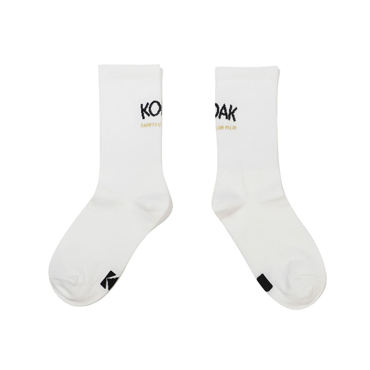 코닥(KODAK) 백 스몰로고 크루 삭스 3PC WHITE