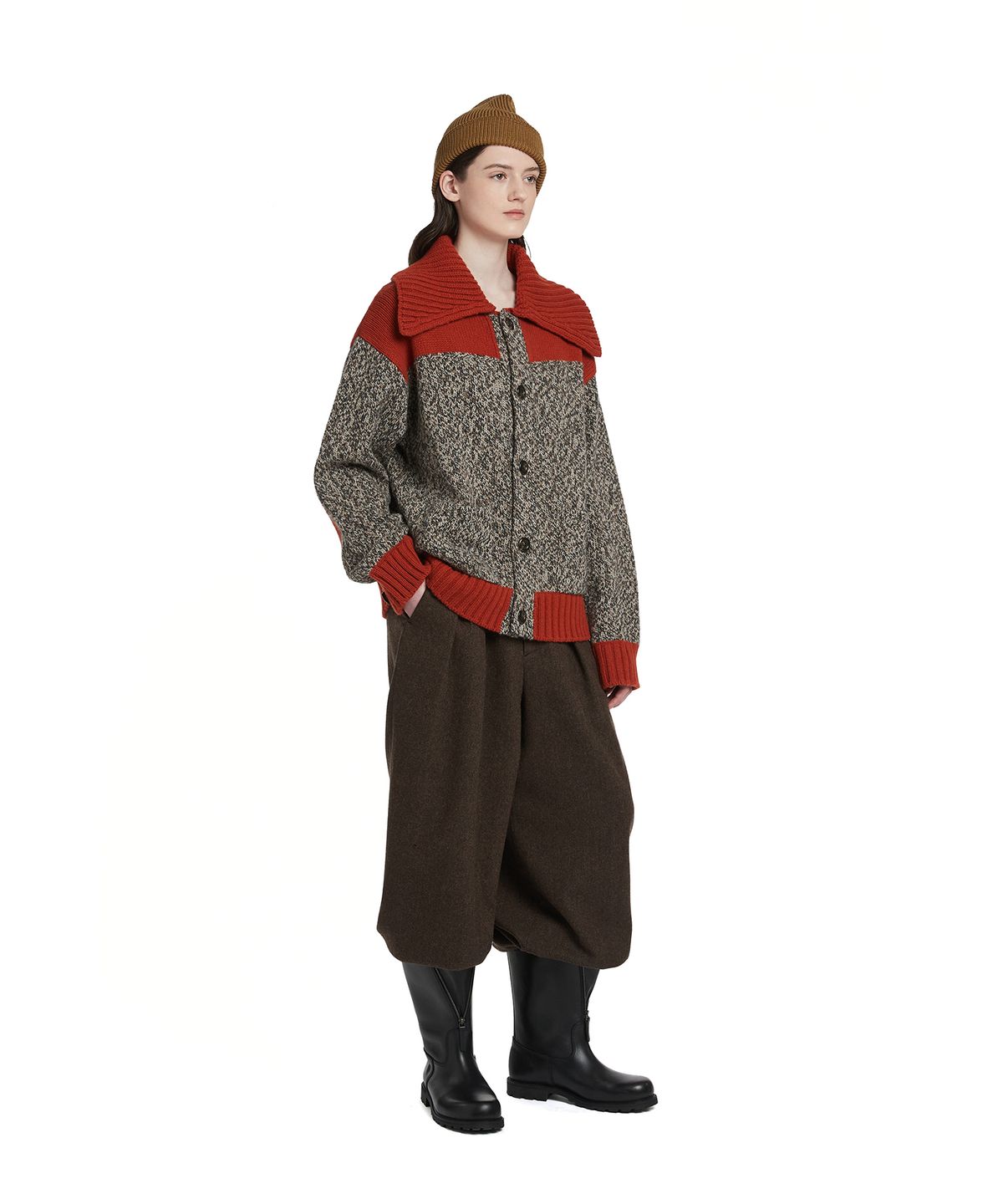 트렁크프로젝트(TRUNK PROJECT) Pleated Trousers_Brown