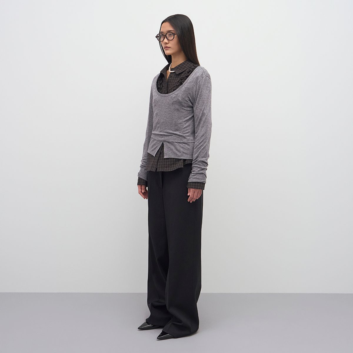 엘씨디씨티엠(LCDC™) WAIST-DETAIL TAILORED TROUSERS