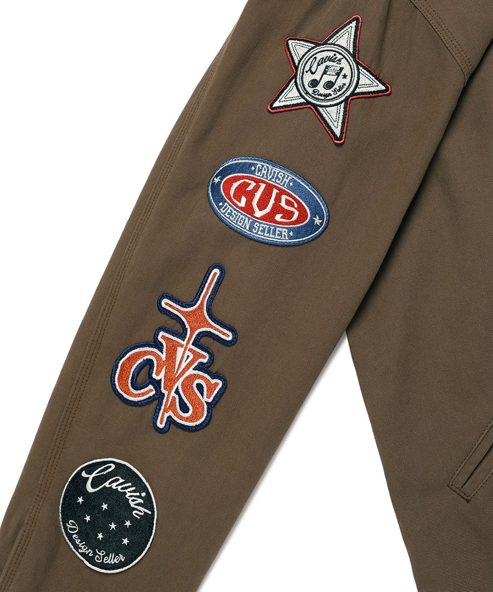 コート CAVISH WASHED PATCHWORK JACKET BLACKCV2EFUB931A MUSINSA | CAVISH WASHED PATCHWORK JACKET BROWN(CV2EFUB931A)