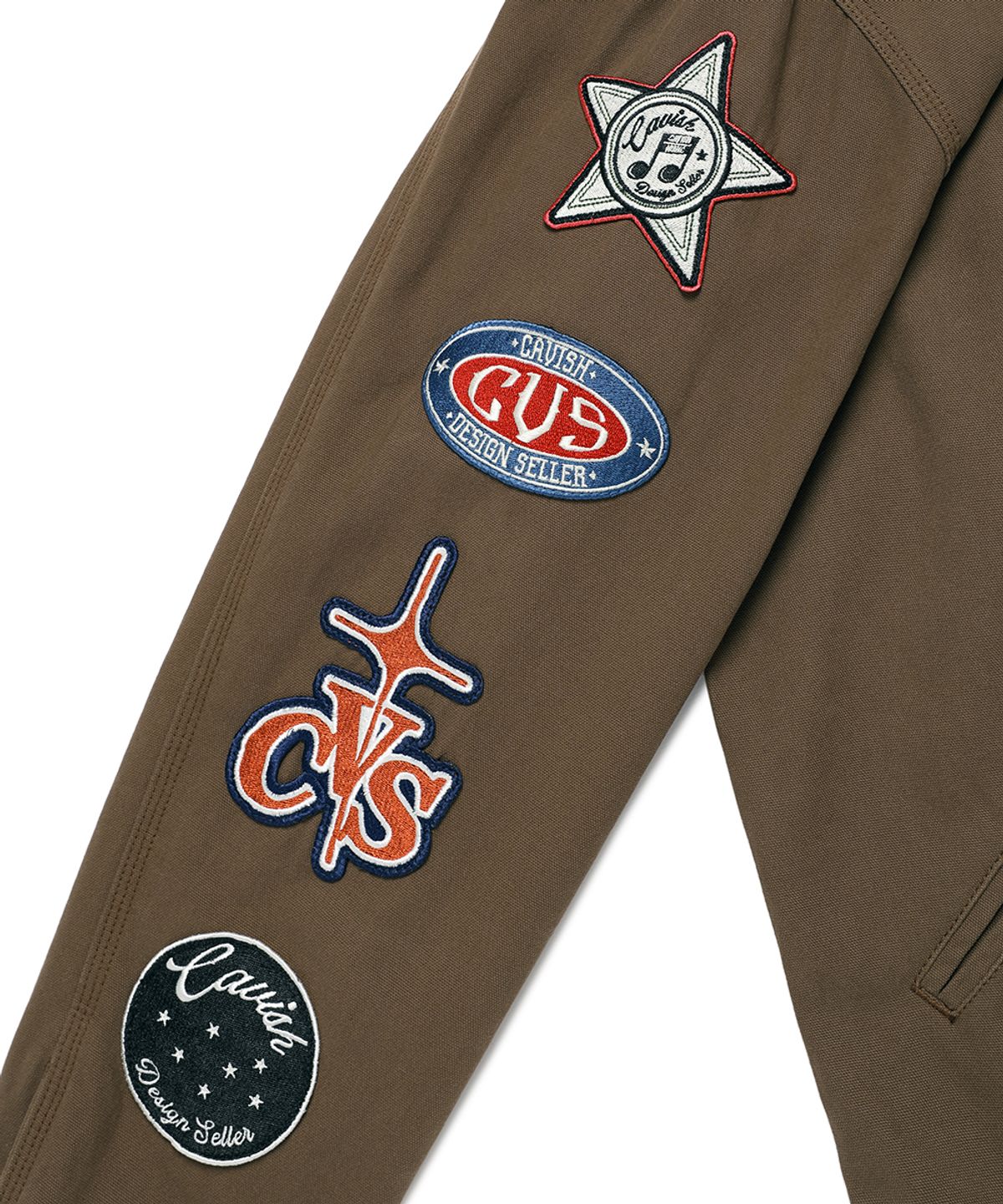 카비시(CAVISH) WASHED PATCHWORK JACKET BROWN(CV2EFUB931A)