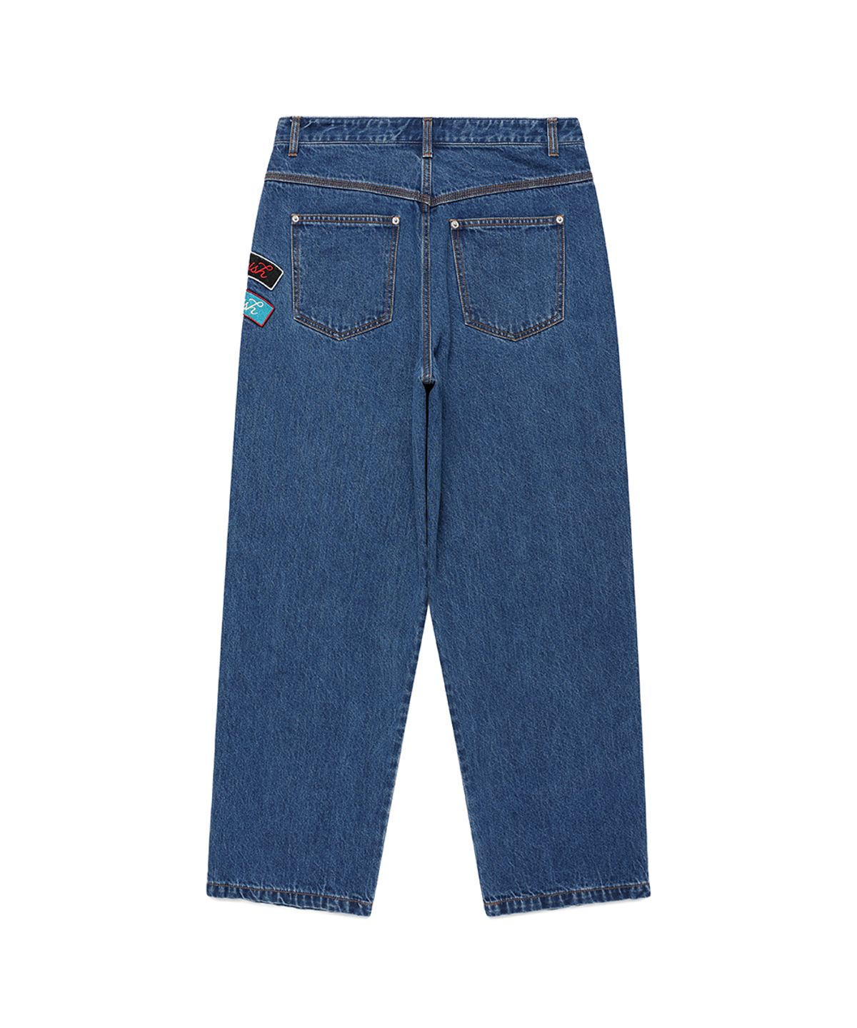 카비시(CAVISH) PATCHWORK DENIM PANTS BLUE(CV2EFUD112A)