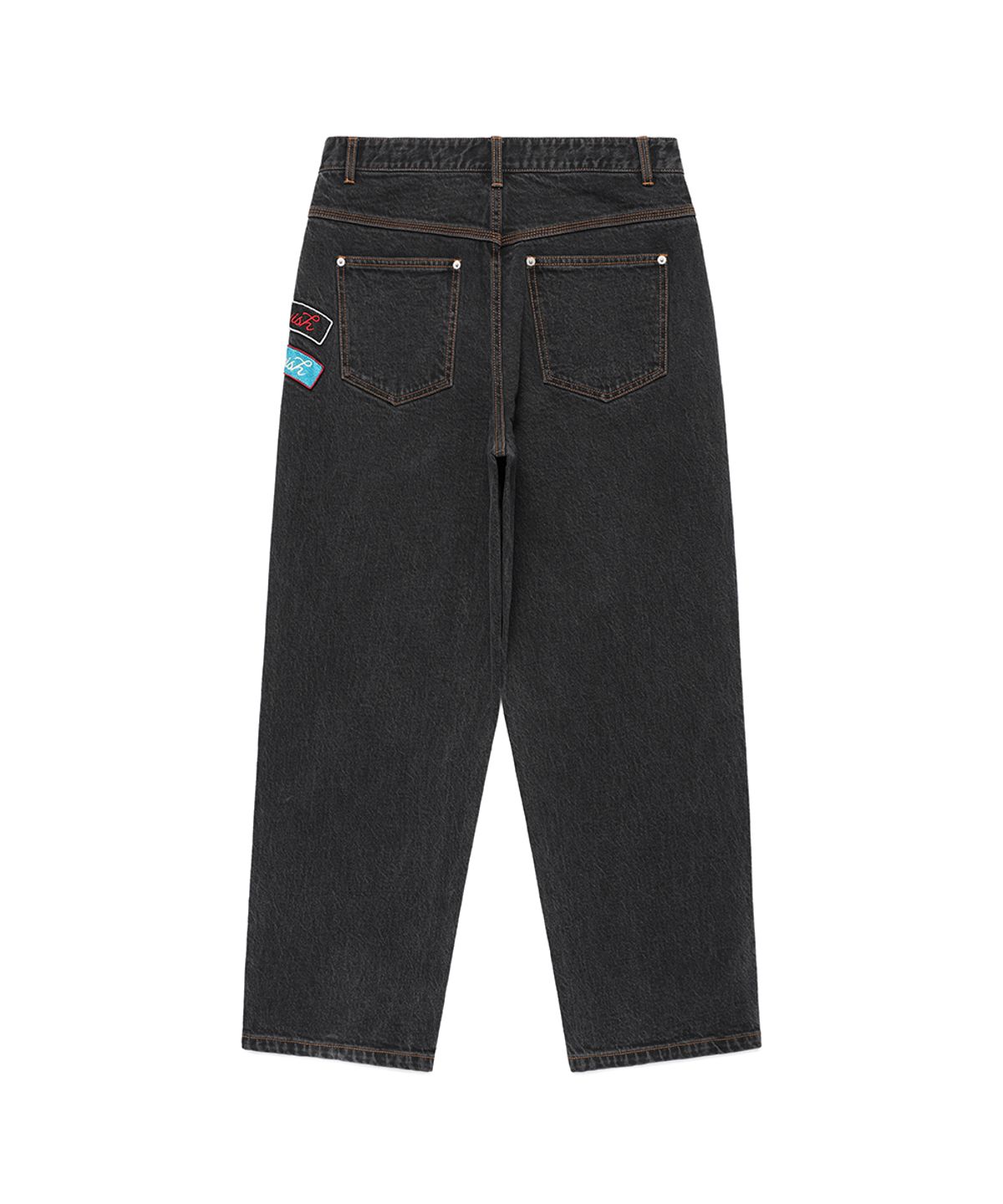 카비시(CAVISH) PATCHWORK DENIM PANTS BLACK(CV2EFUD112A)