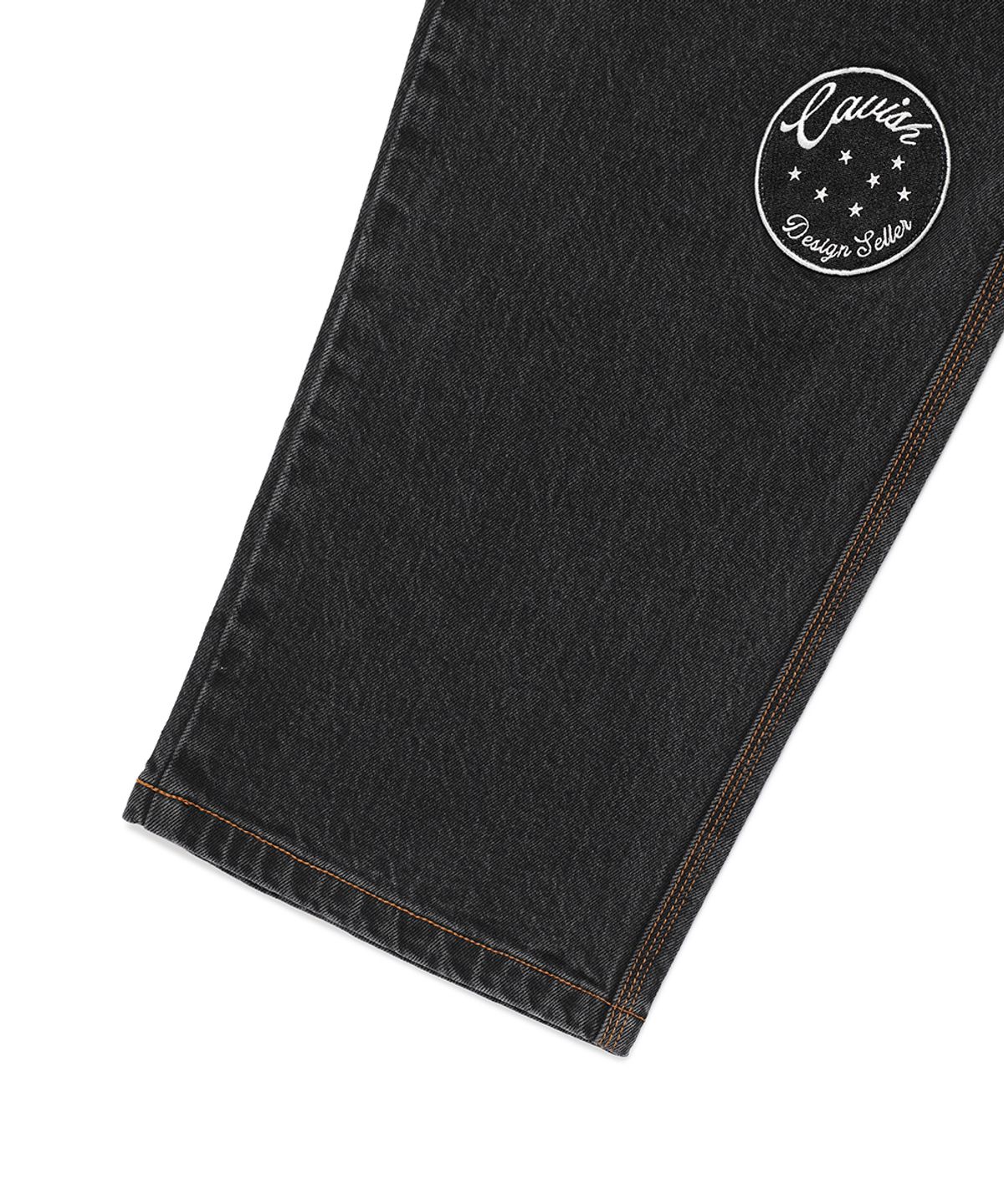 카비시(CAVISH) PATCHWORK DENIM PANTS BLACK(CV2EFUD112A)