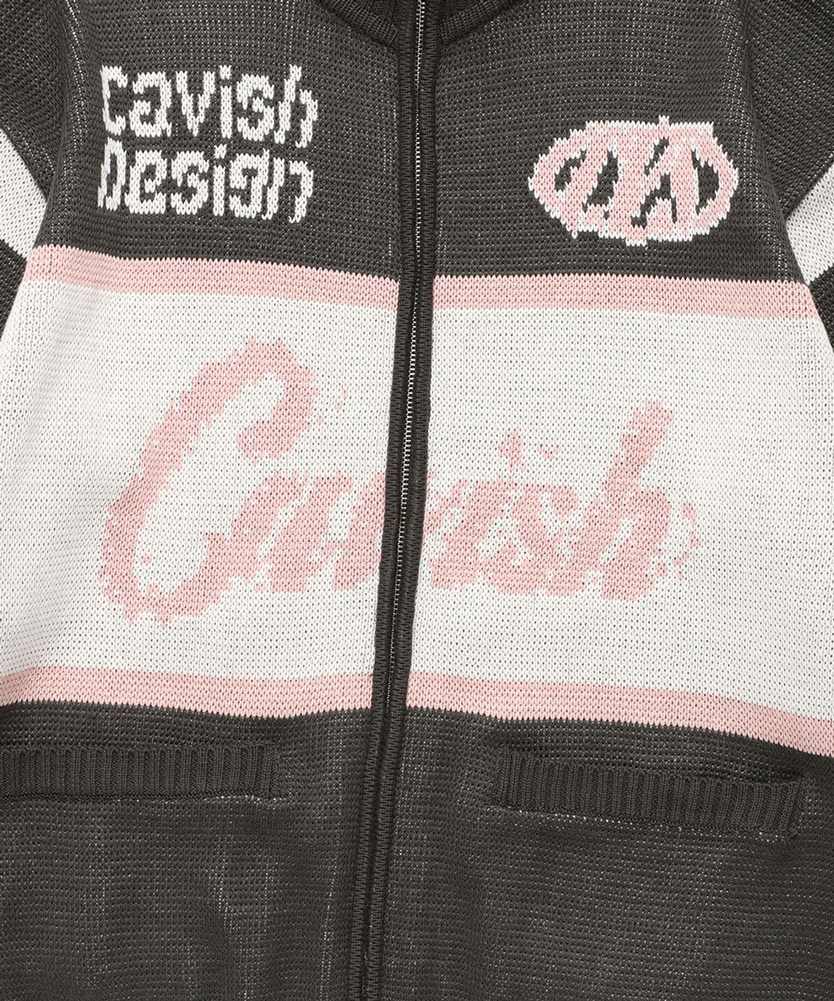 카비시(CAVISH) RACING TEAM KNIT ZIP UP CHARCOAL(CV2EFUK682A)