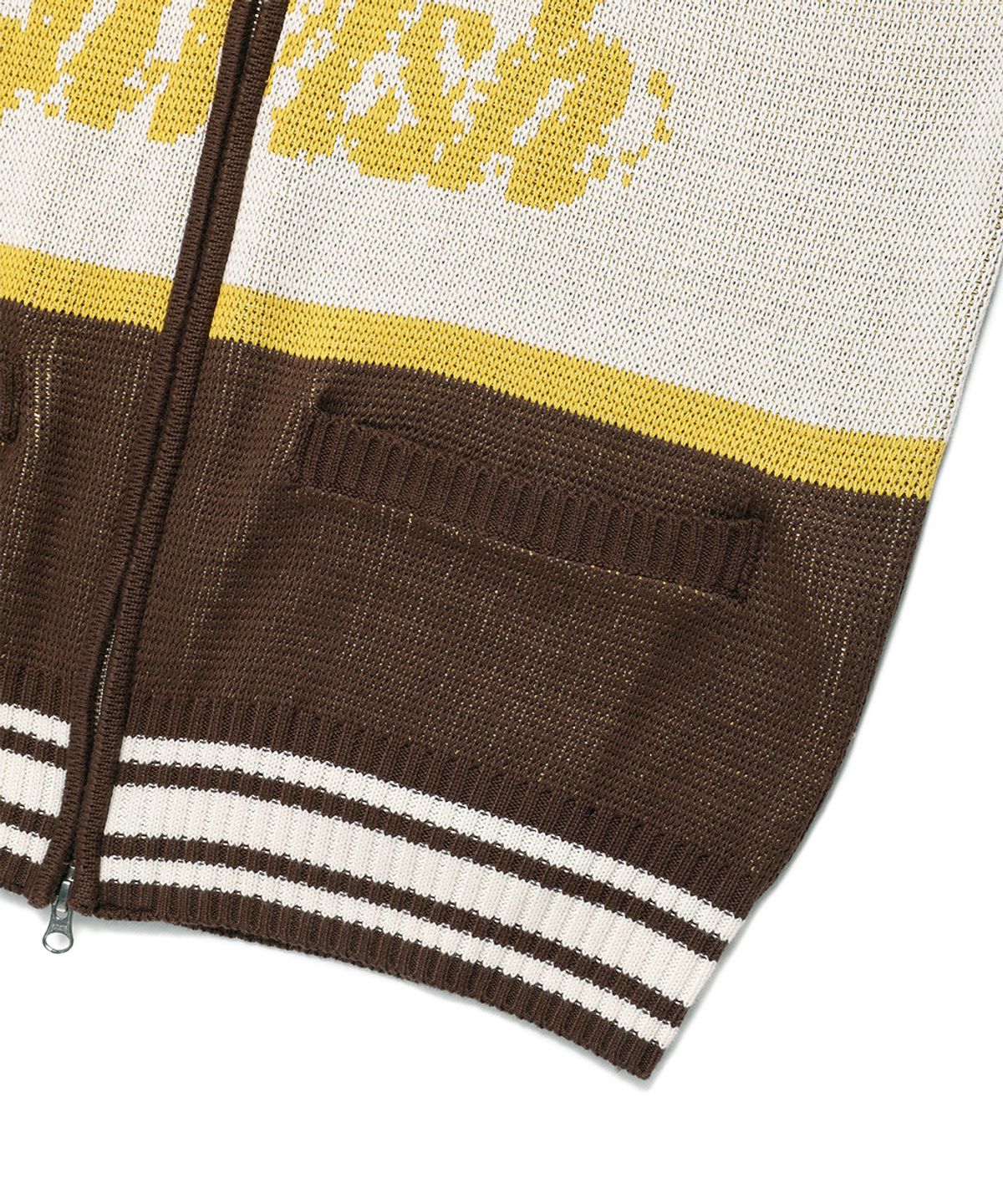 카비시(CAVISH) RACING TEAM KNIT ZIP UP BROWN(CV2EFUK682A)
