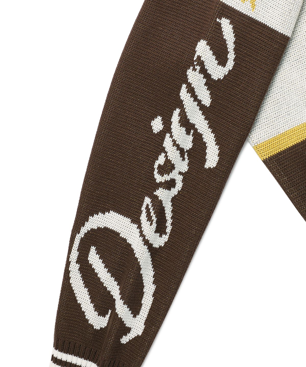 카비시(CAVISH) RACING TEAM KNIT ZIP UP BROWN(CV2EFUK682A)
