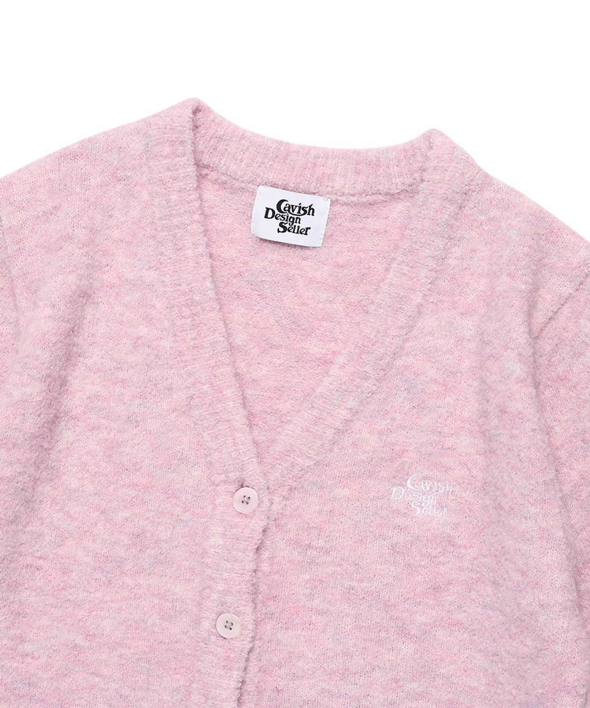 카비시(CAVISH) W TWO TONE BOUCLE CARDIGAN PINK(CV2EFFK683A)