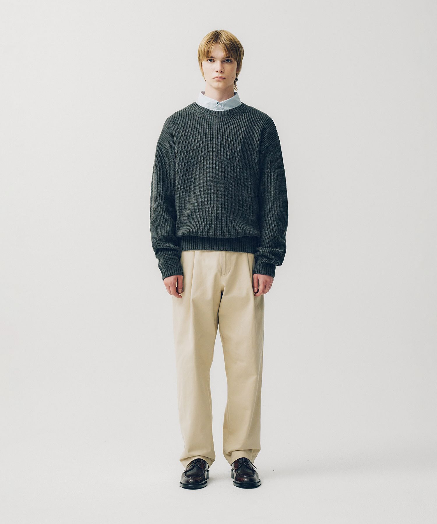 ☆YALE☆ COMFORT COOL ROUND KNIT BLACK YEM1KT109ABK MUSINSA | YALE Cozy Round Knit_Black