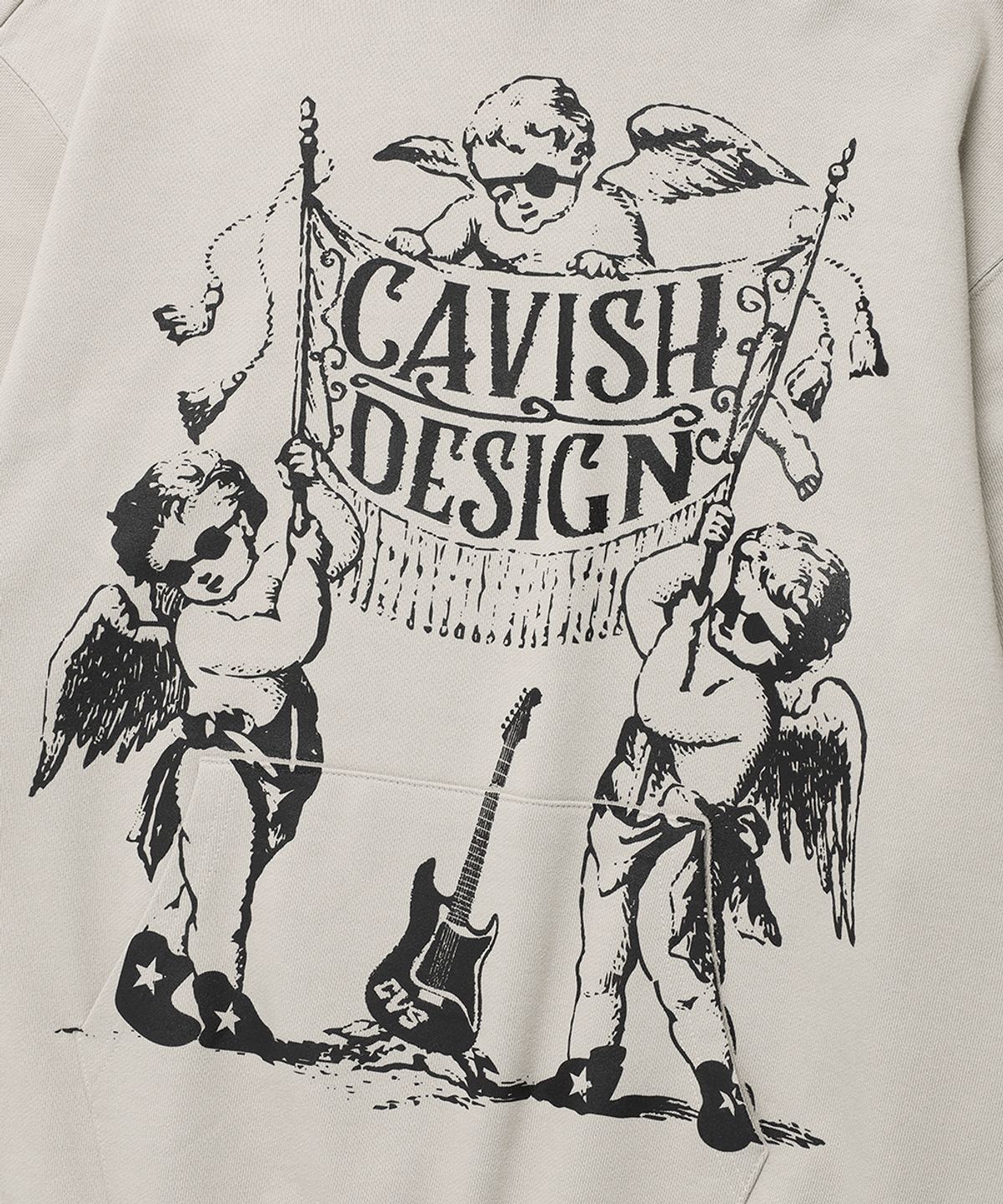 카비시(CAVISH) FLAG ANGELS HOODIE ASH(CV2EFUM403A)