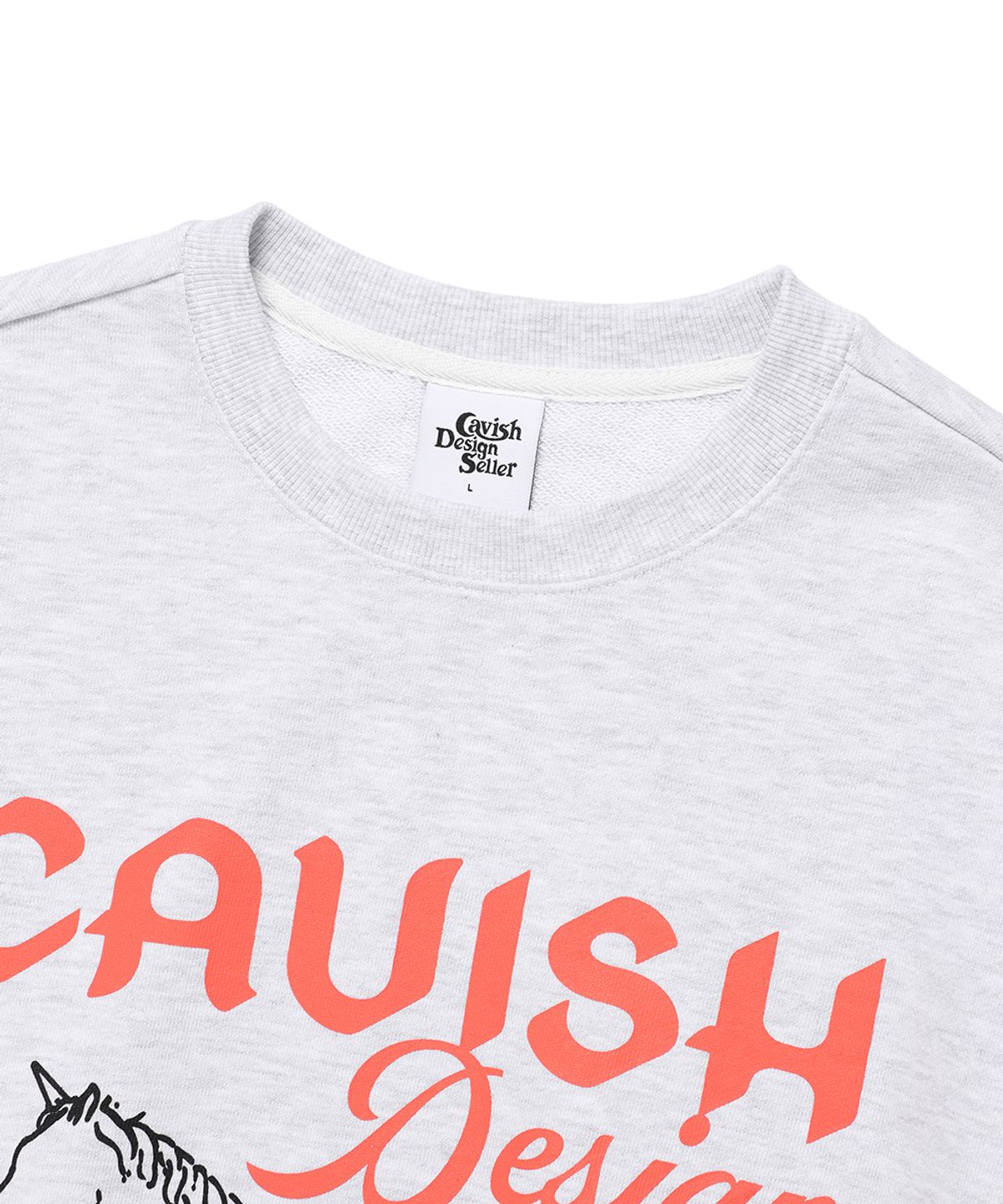 카비시(CAVISH) UNICORN SWEATSHIRT LIGHT GREY(CV2EFUM443A)