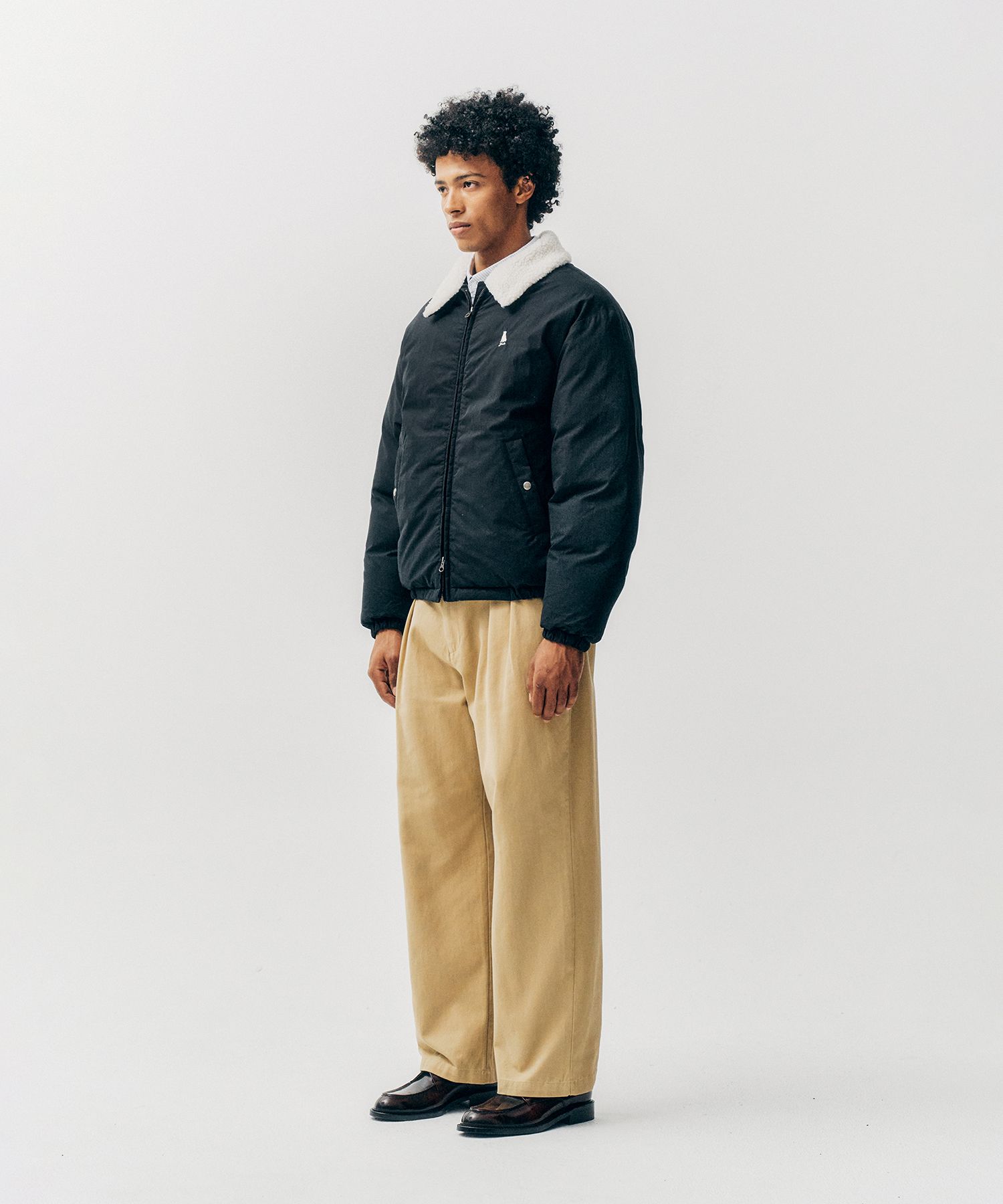 MUSINSA | YALE Detachable Boa Short Puffer Jacket_Black
