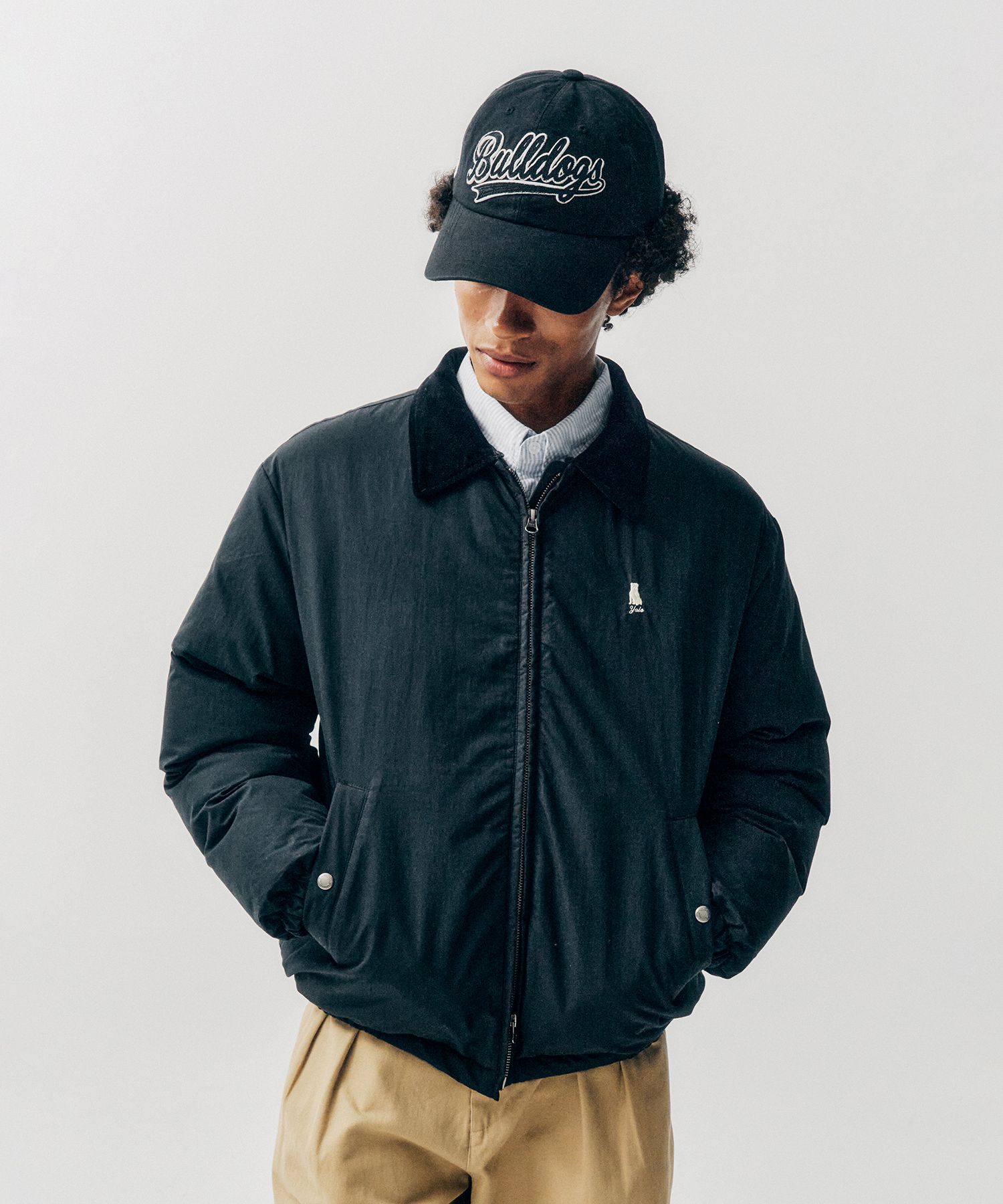 MUSINSA | YALE Detachable Boa Short Puffer Jacket_Black