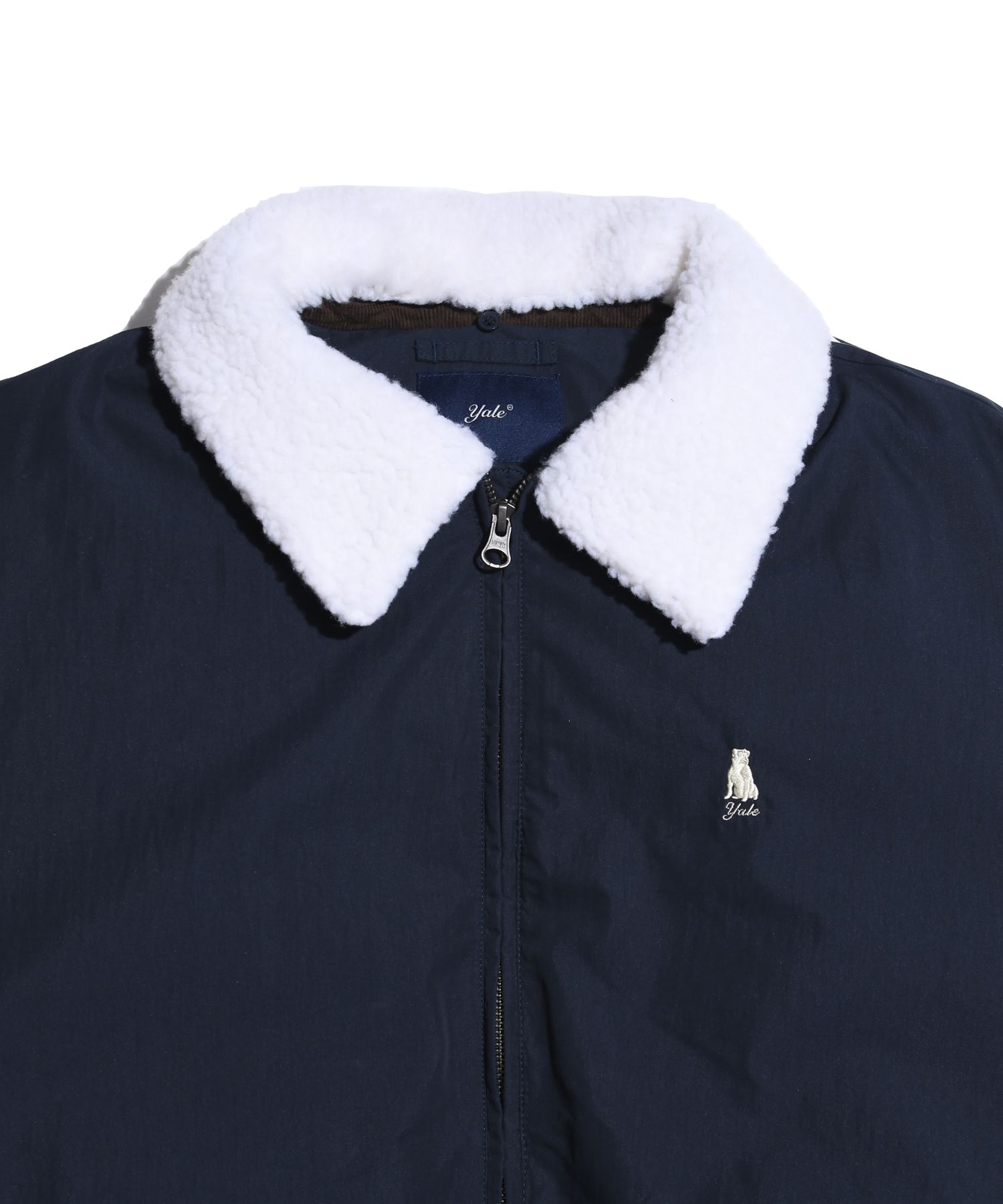 ★YALE★Detachable Boa Short Puffer Jacket★ MUSINSA | YALE Detachable Boa Short Puffer Jacket_Navy