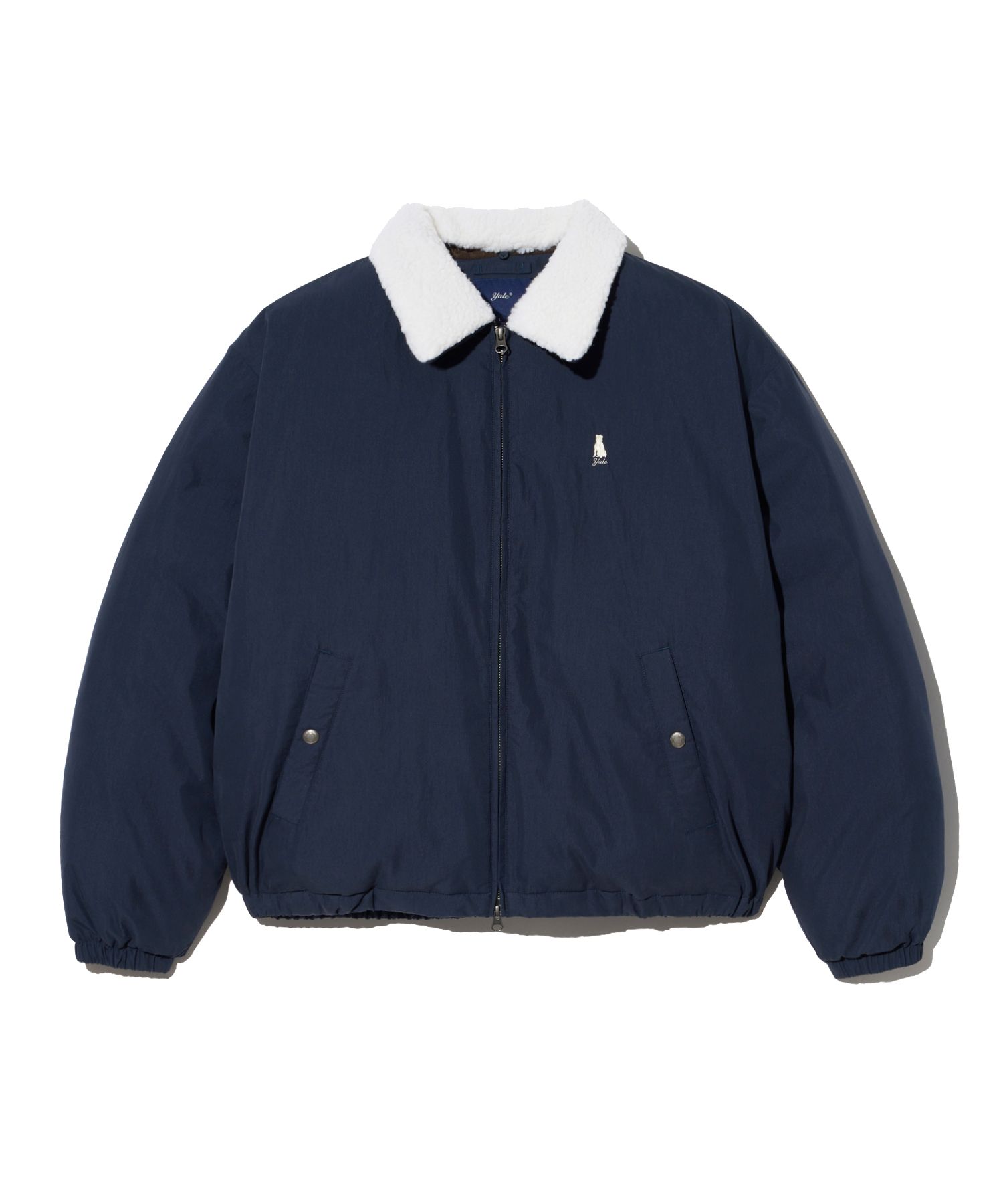 関税込★YALE★PRIMALOFT BOA DETACHABLE SHORT PUFFER PADDING MUSINSA | YALE Detachable Boa Short Puffer Jacket_Navy