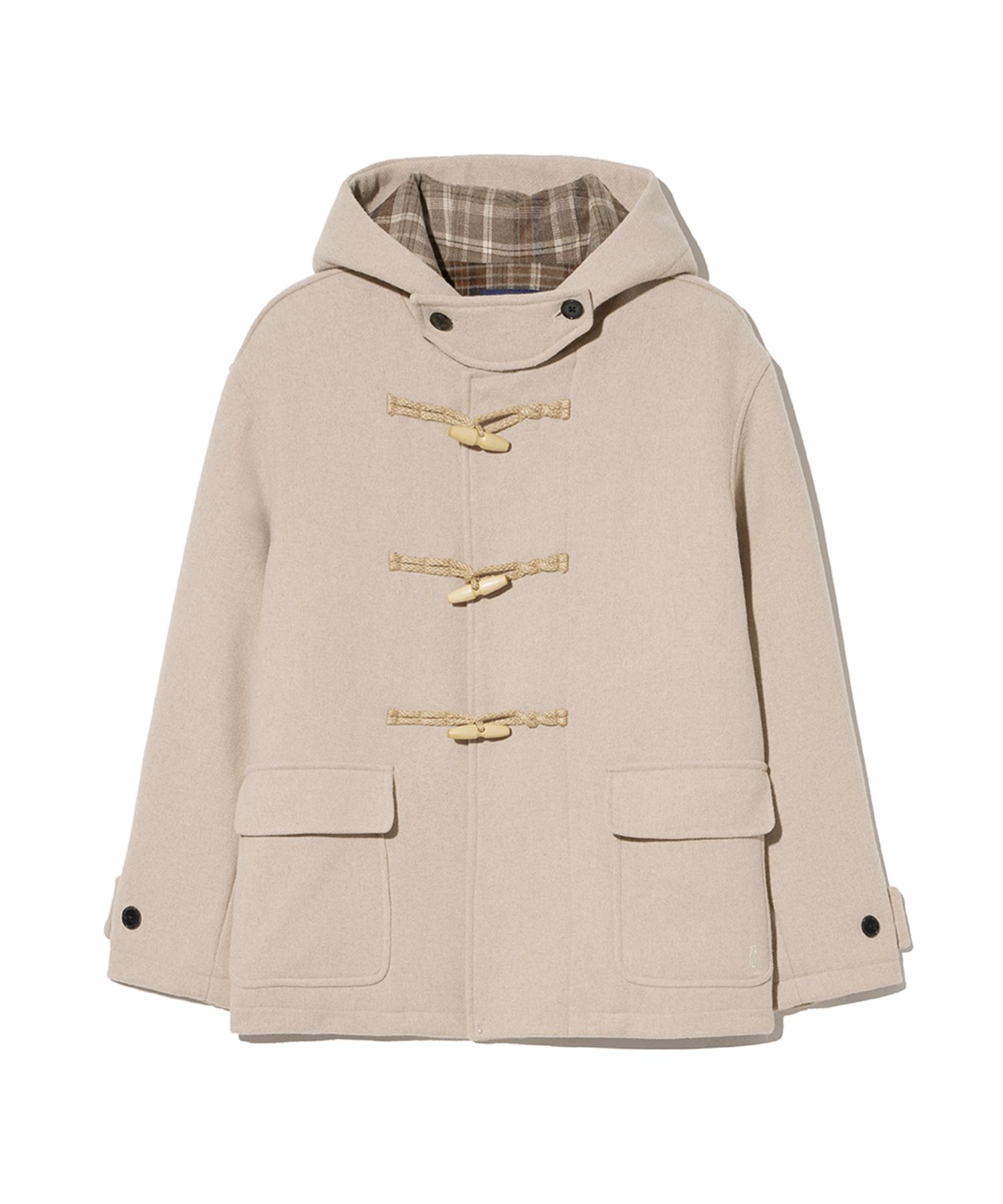 MUSINSA公式 | YALE ウールブレンドショートダッフルコート_ライトベージュ