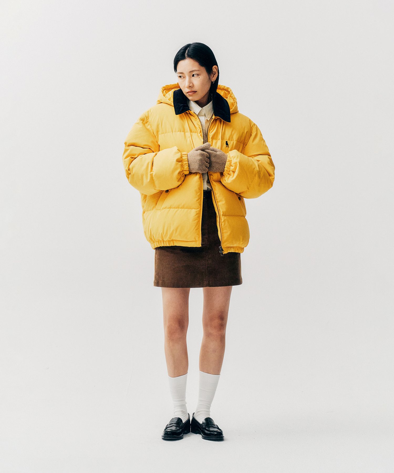 韓国大人気 【YALE】 Detachable hood short puffer jacket MUSINSA | YALE Detachable Hood Short Puffer Jacket_Yellow