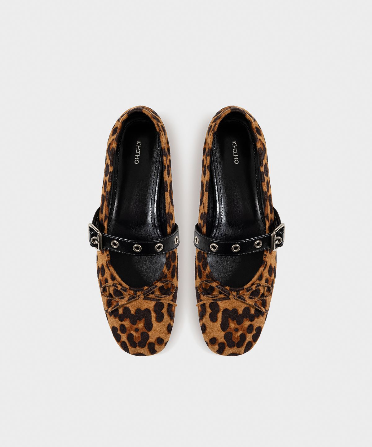 기호(KHIHO) BUCKLE STRAP BALLERINA FLAT / LEOPARD