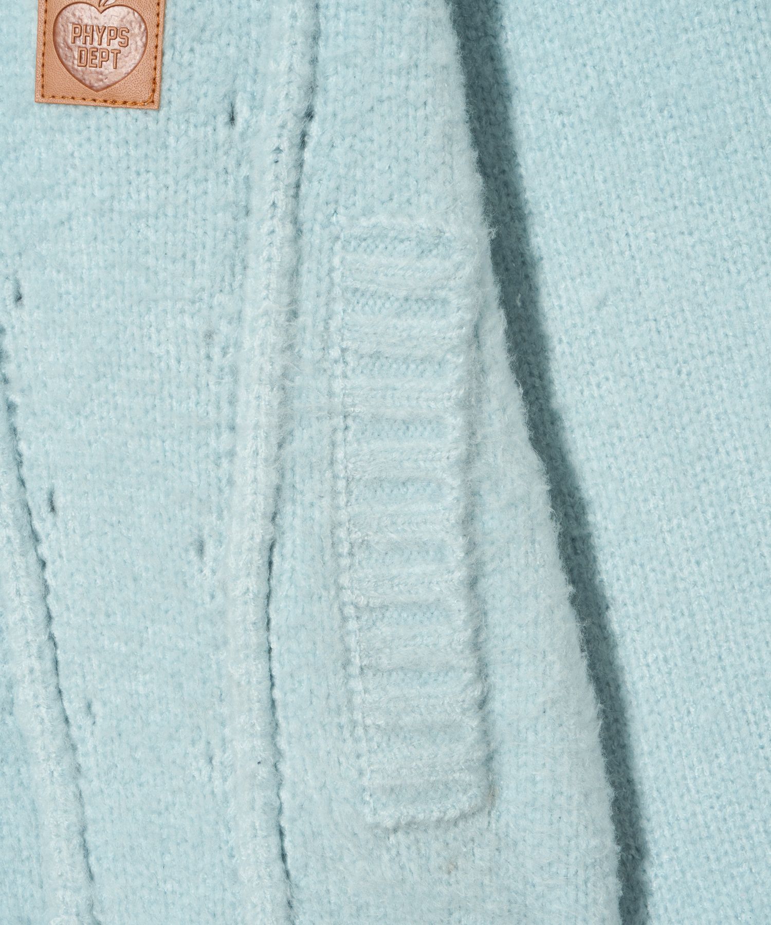 MUSINSA公式 | PHYPS Apple Label Knit Trucker Jacket_Blue