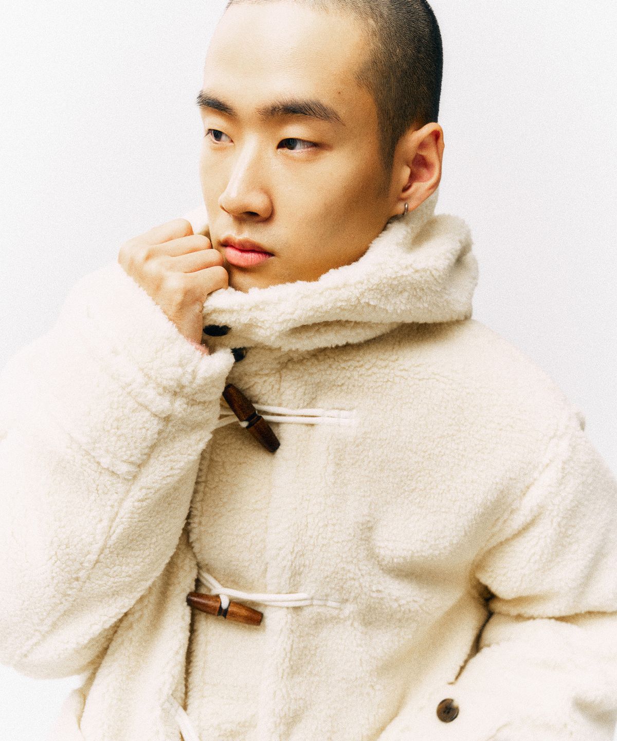 피지컬 디파트먼트(PHYSICAL DEPARTMENT) 보아 더플 숏 코트_아이보리