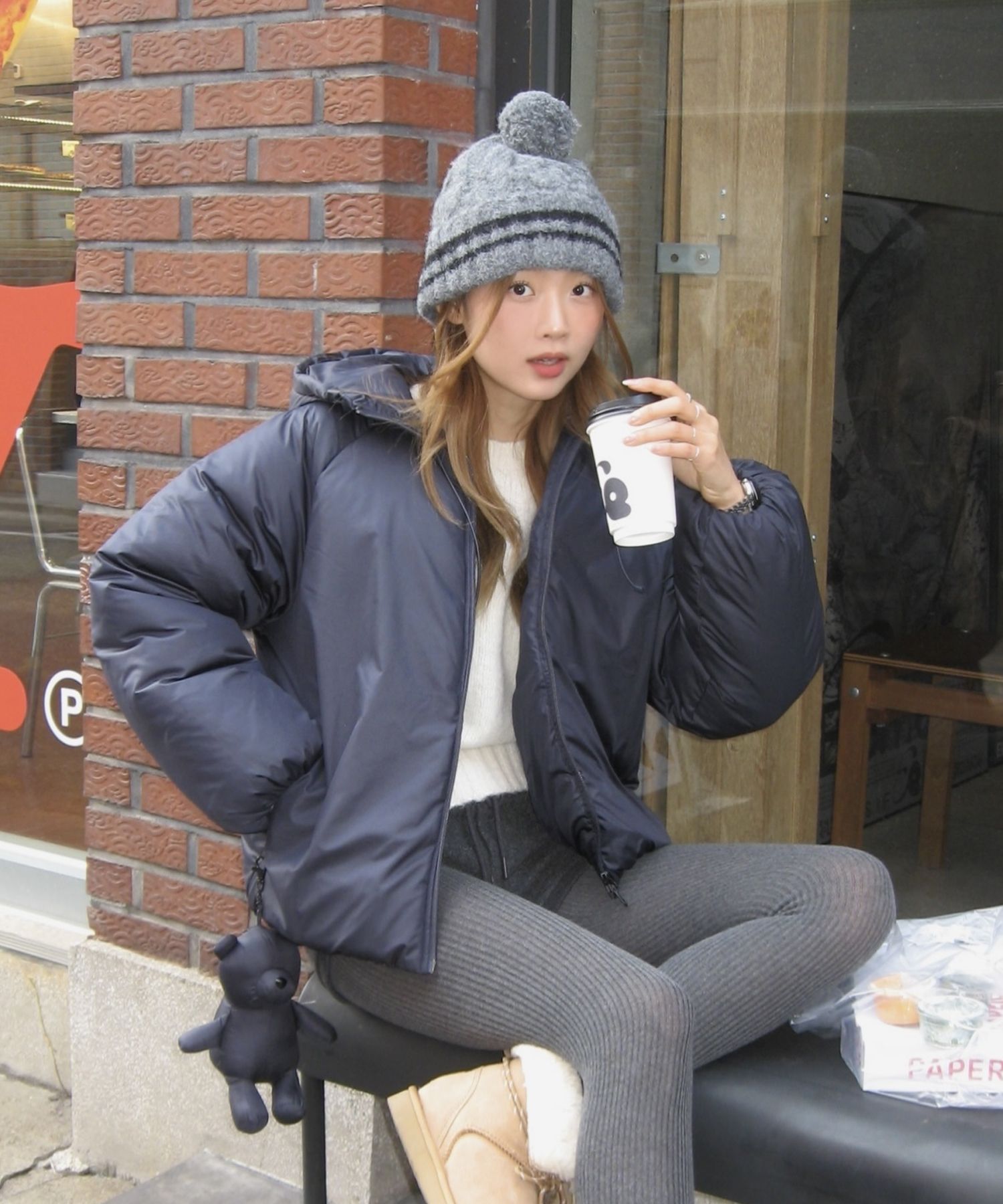 PHYPS ♥ BEAR PUFFER JACKET /追跡付 MUSINSA | PHYPS Bear Puffer Jacket Navy