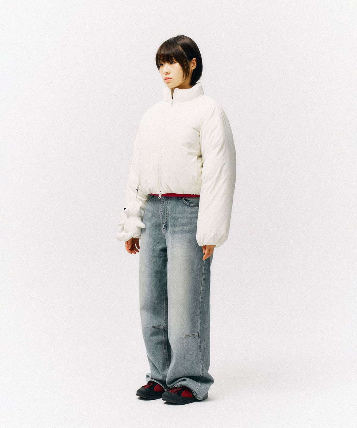피지컬 디파트먼트(PHYSICAL DEPARTMENT) 우먼즈 베어 푸퍼 자켓 크림