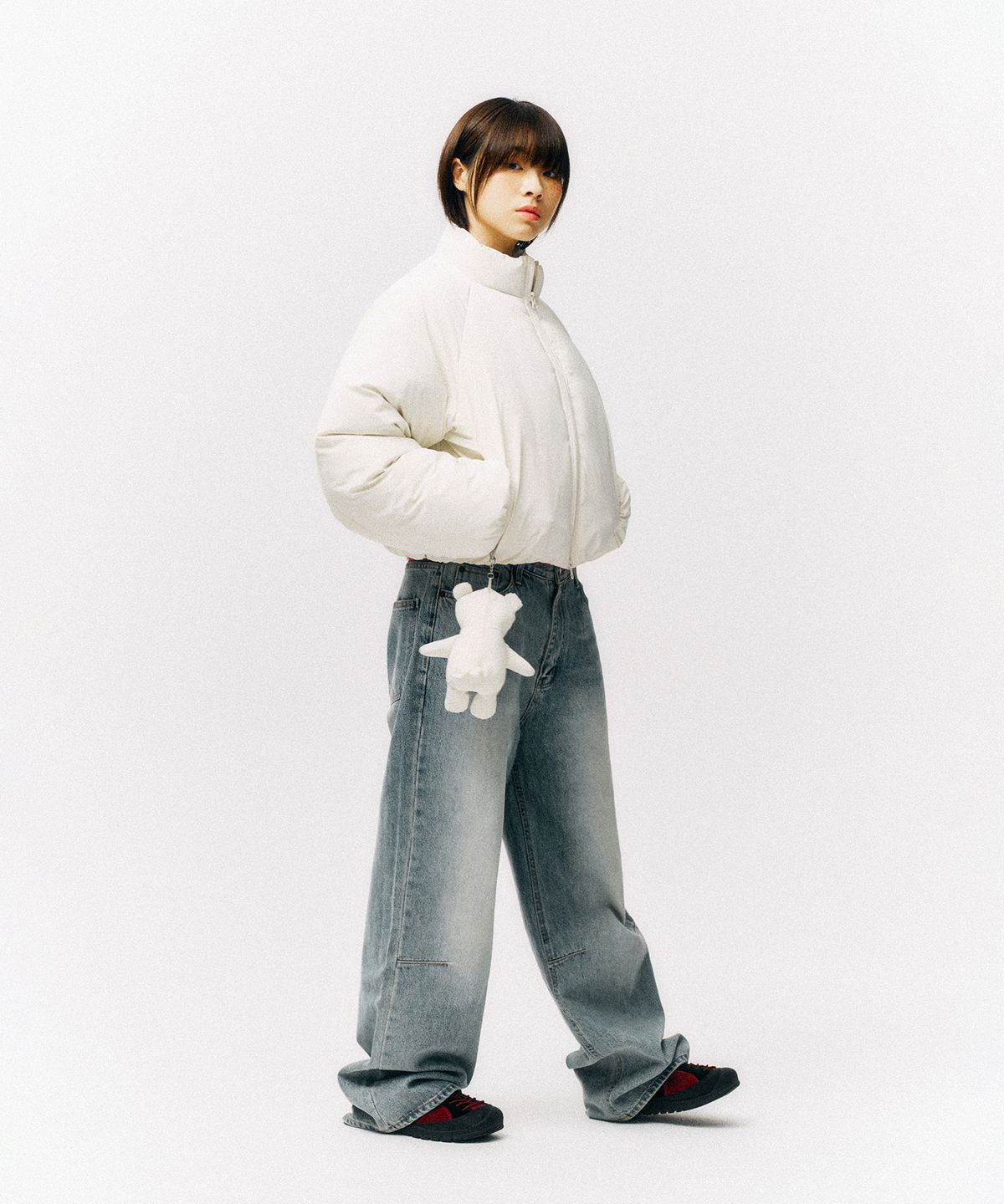 피지컬 디파트먼트(PHYSICAL DEPARTMENT) 우먼즈 베어 푸퍼 자켓 크림