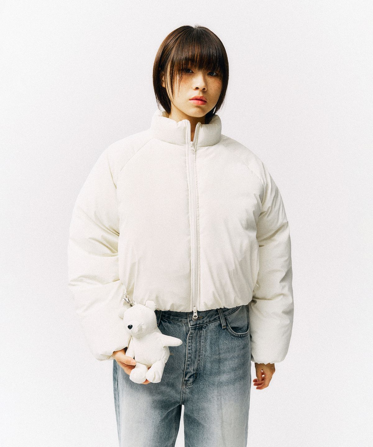 피지컬 디파트먼트(PHYSICAL DEPARTMENT) 우먼즈 베어 푸퍼 자켓 크림