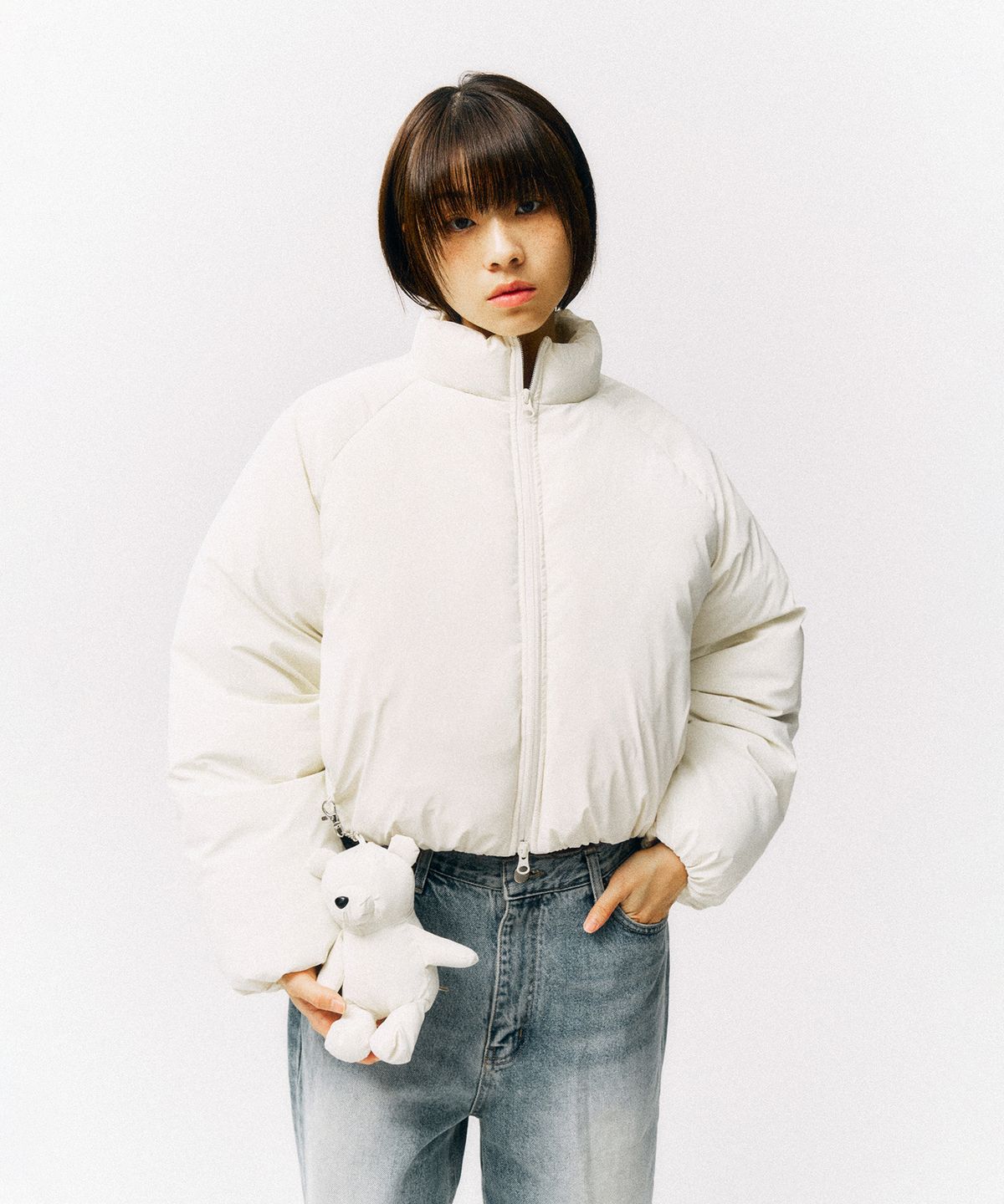 피지컬 디파트먼트(PHYSICAL DEPARTMENT) 우먼즈 베어 푸퍼 자켓 크림