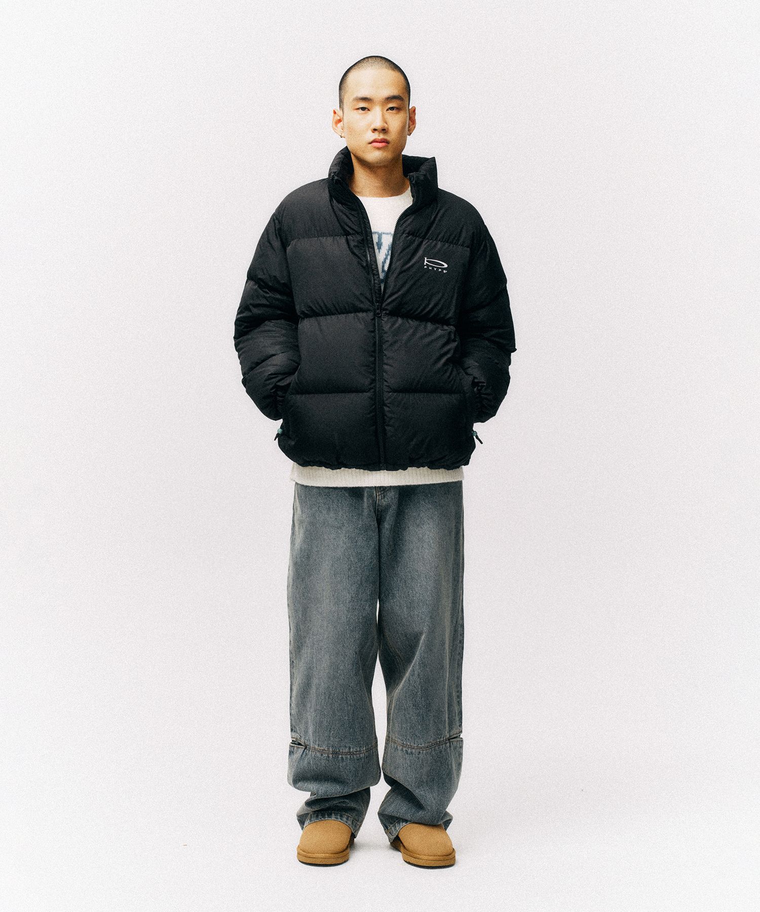 Phyps Department★(Layered) Duck Down Muffler Puffer Jacket MUSINSA | PHYPS (Layered) Duck Down Muffler Puffer Jacket_Black