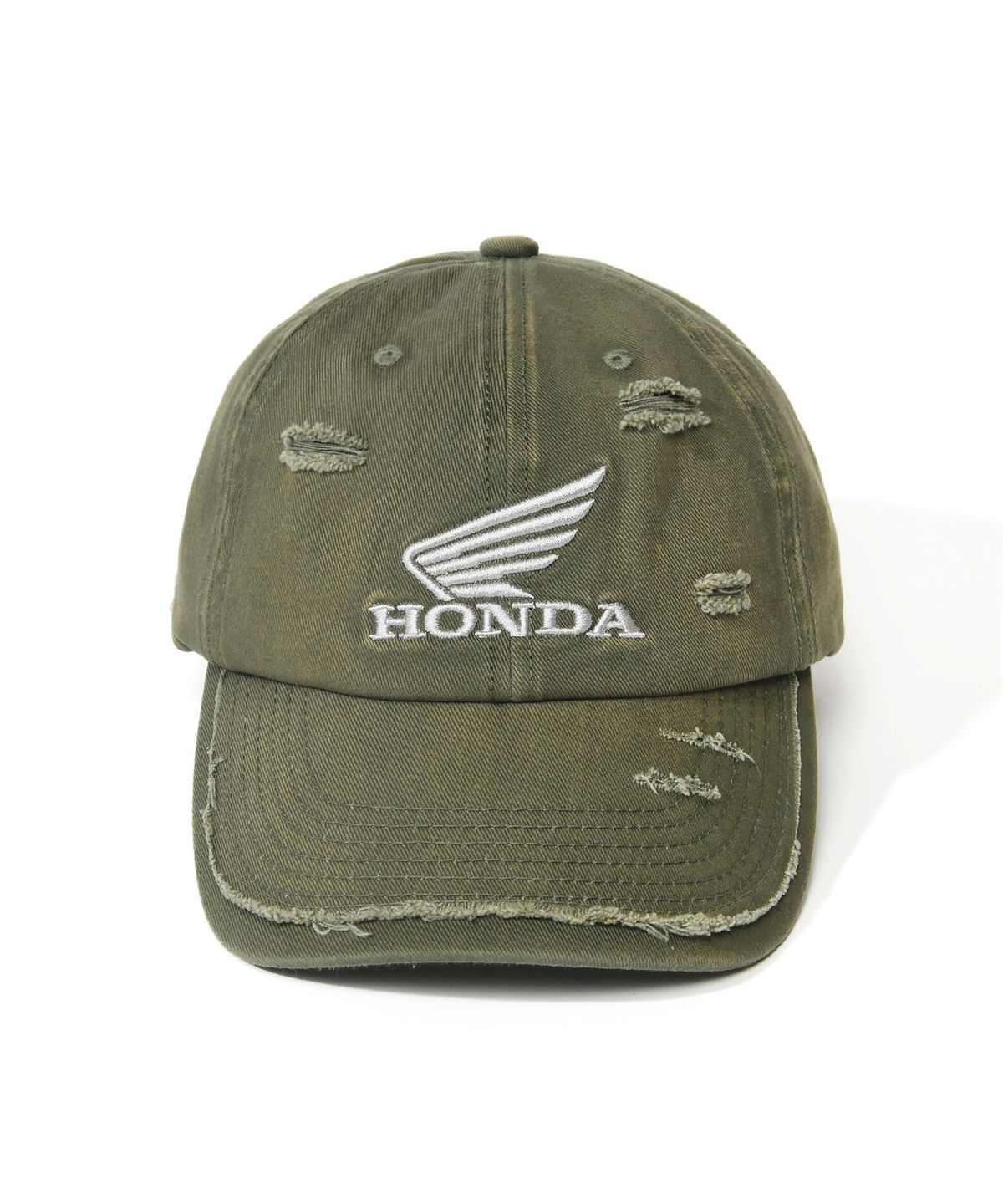 핍스 모터사이클(PHYPS MOTORCYCLE) Destroyed Washed Cap Olive
