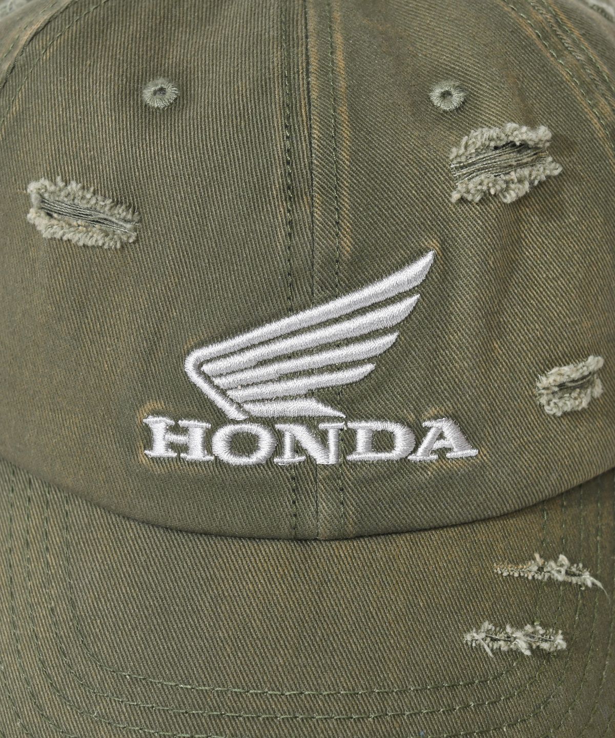 핍스 모터사이클(PHYPS MOTORCYCLE) Destroyed Washed Cap Olive