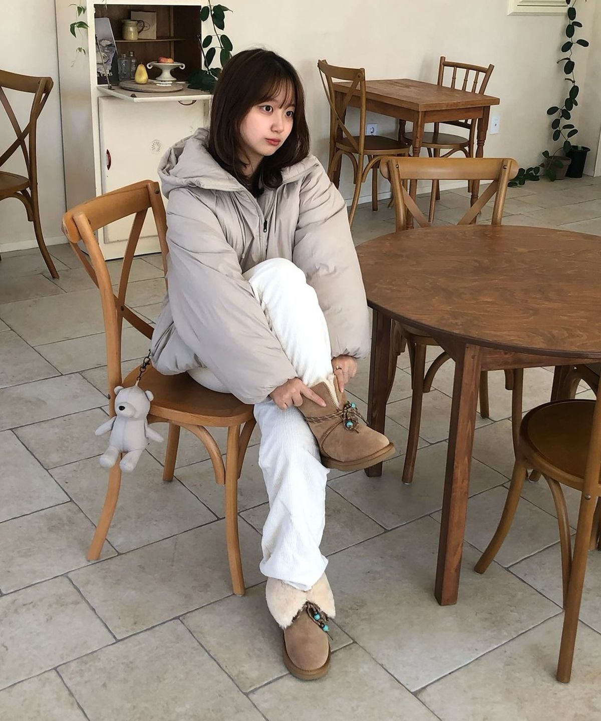 피지컬 디파트먼트(PHYSICAL DEPARTMENT) 비즈 투웨이 부츠_카멜